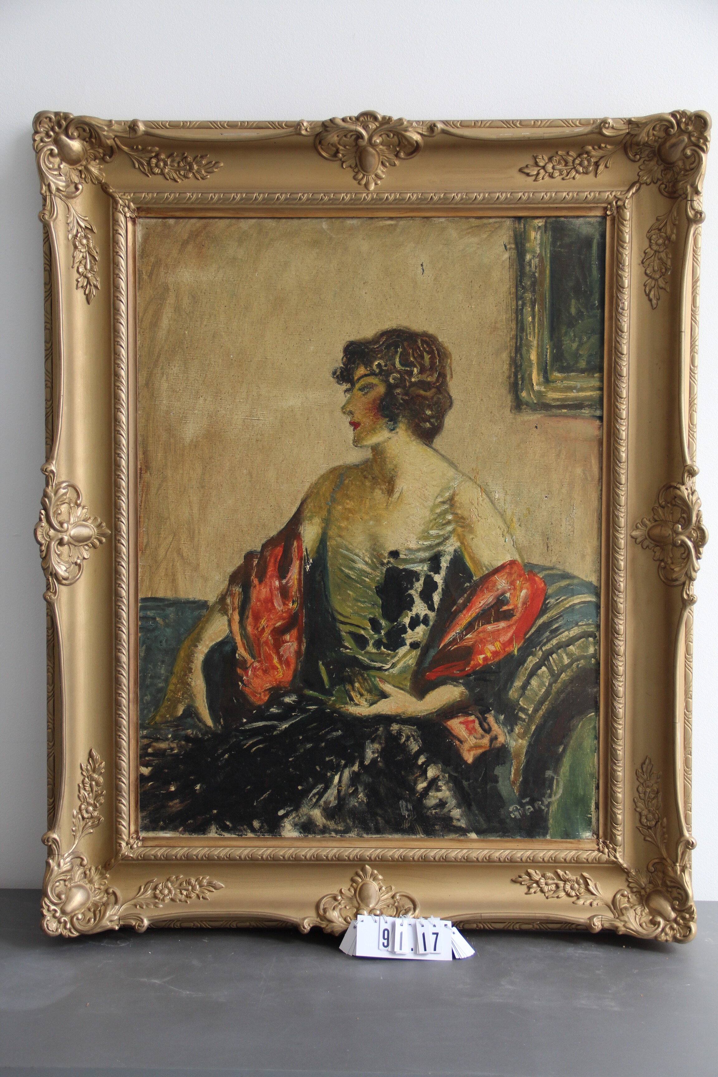 Márk Lajos (1867 - 1940): Fiatal nő fotelban (Erkel Ferenc Múzeum és Könyvtár, Gyula CC BY-NC-SA)
