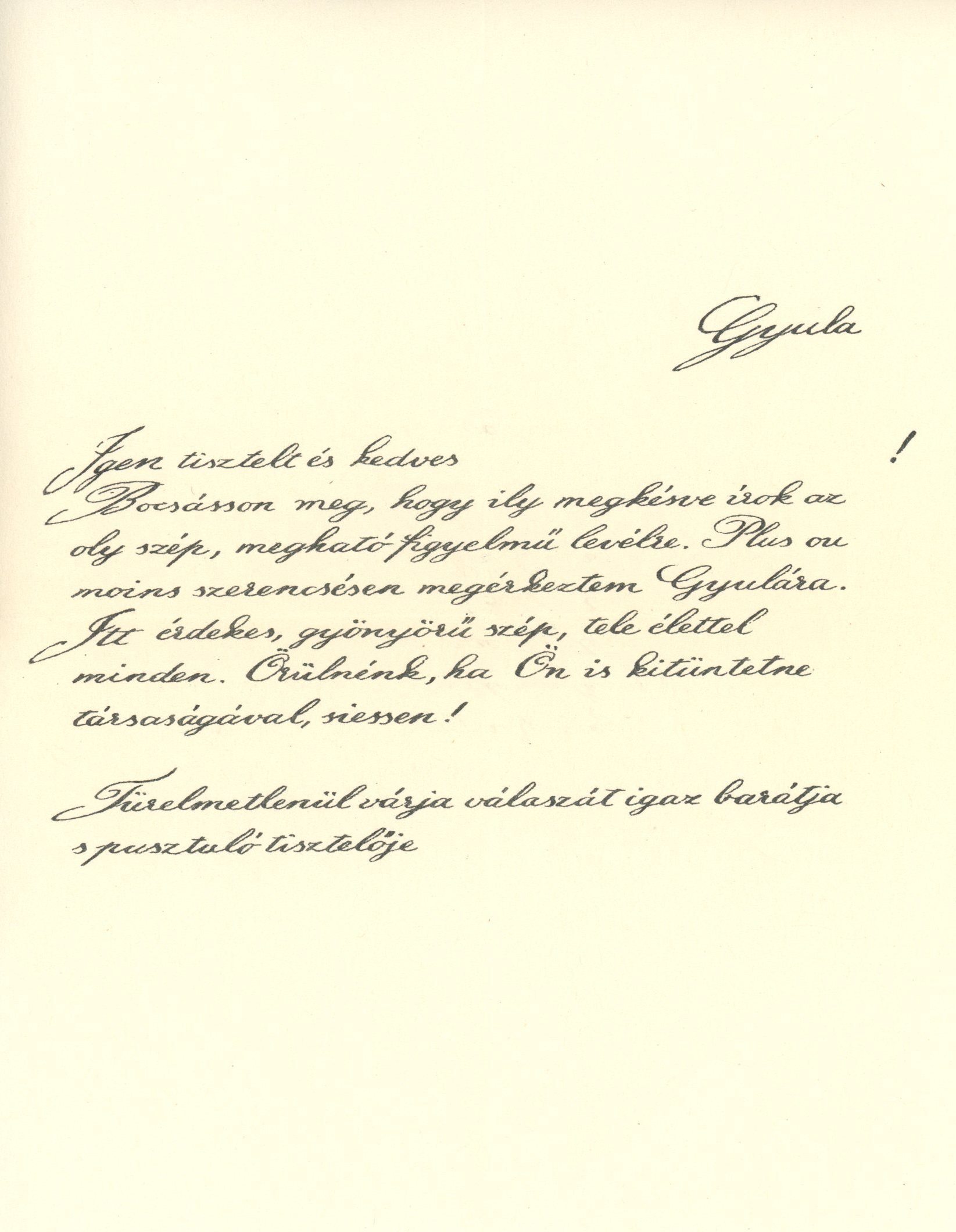boríték+ levél (Erkel Ferenc Múzeum CC BY-NC-SA)