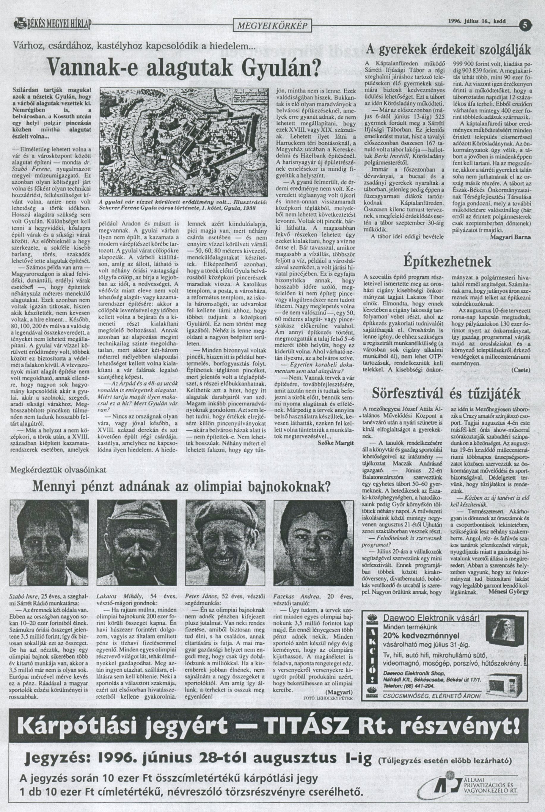 újság: Békés Megyei Hírlap (Erkel Ferenc Múzeum CC BY-NC-SA)