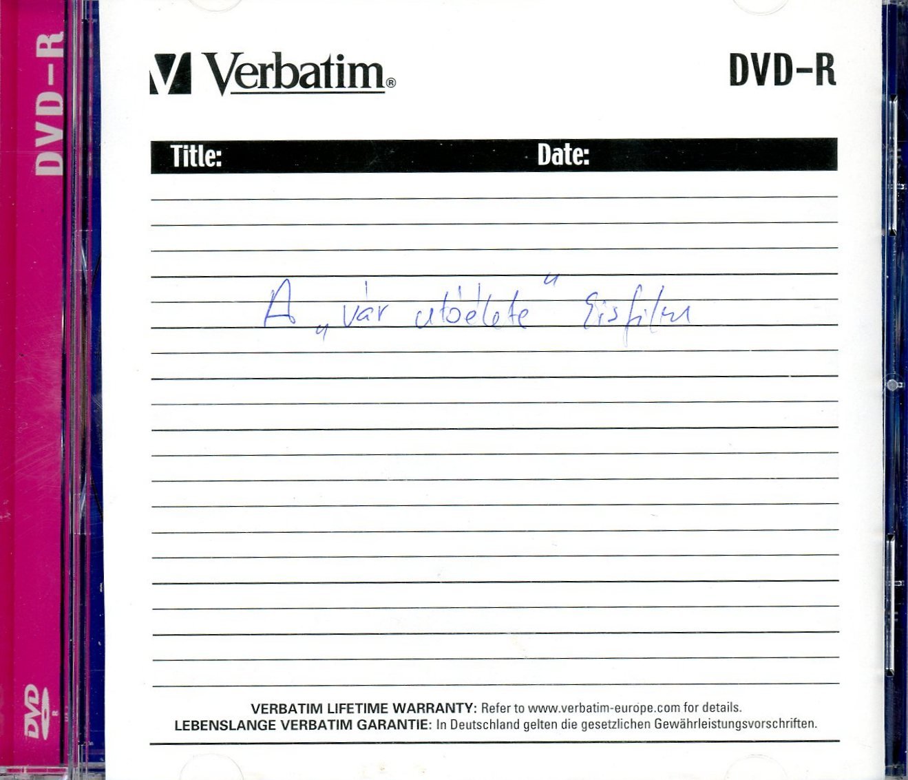 DVD lemez 1db (Erkel Ferenc Múzeum CC BY-NC-SA)