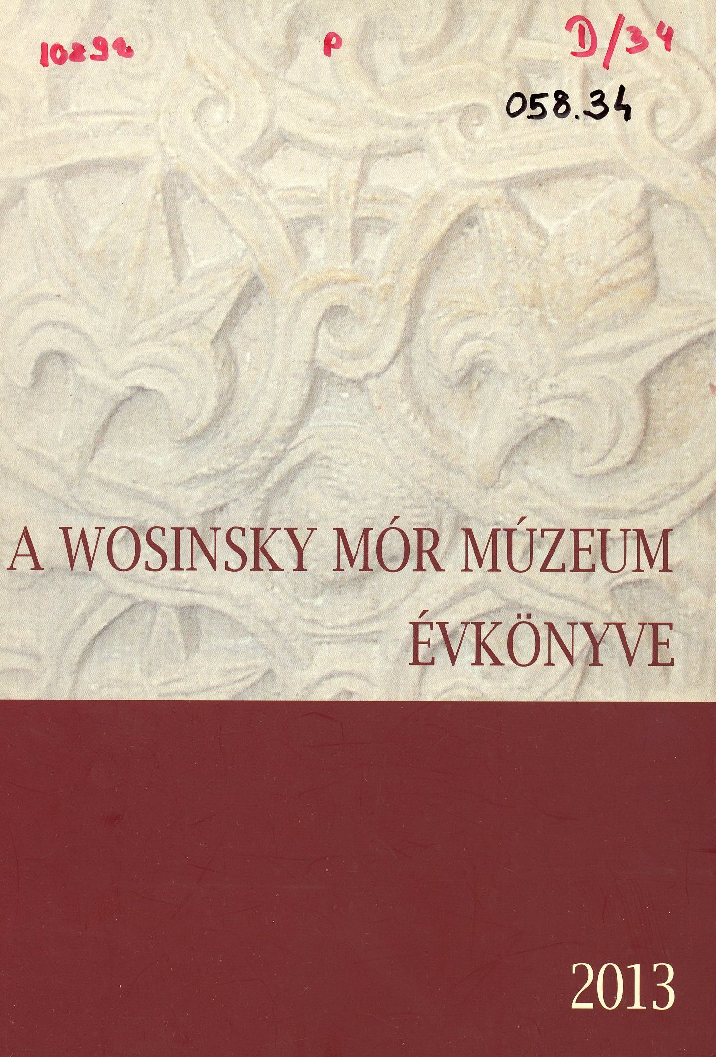A Wosinsky Mór Múzeum Évkönyve XXXV. (Erkel Ferenc Múzeum és Könyvtár, Gyula CC BY-NC-SA)