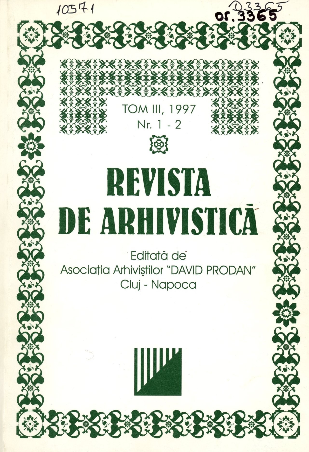 Revista de Arhivisticá (Erkel Ferenc Múzeum és Könyvtár, Gyula CC BY-NC-SA)