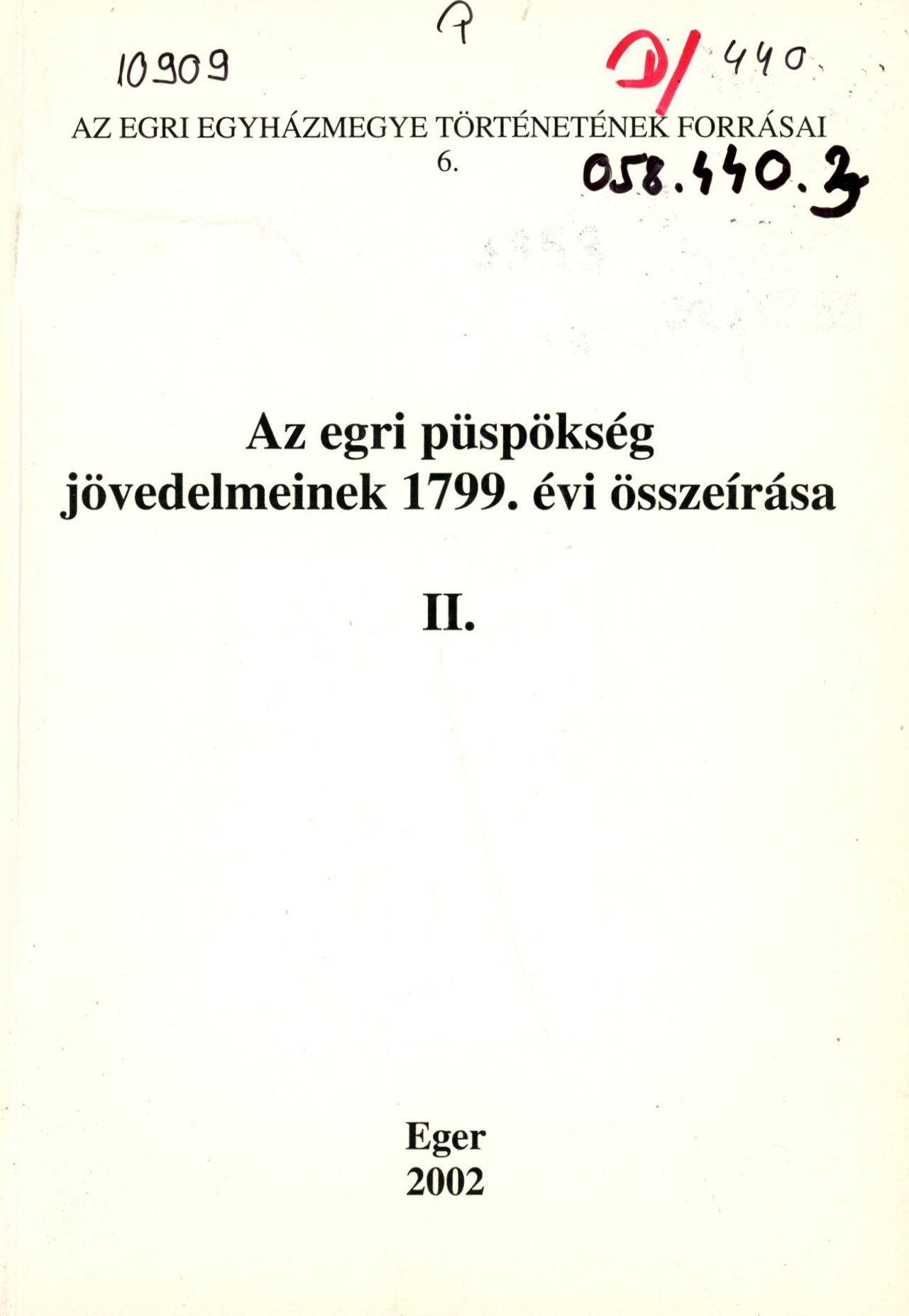 Az egri püspökség jövedelmeinek 1799. évi összeírása II. (Erkel Ferenc Múzeum és Könyvtár, Gyula CC BY-NC-SA)