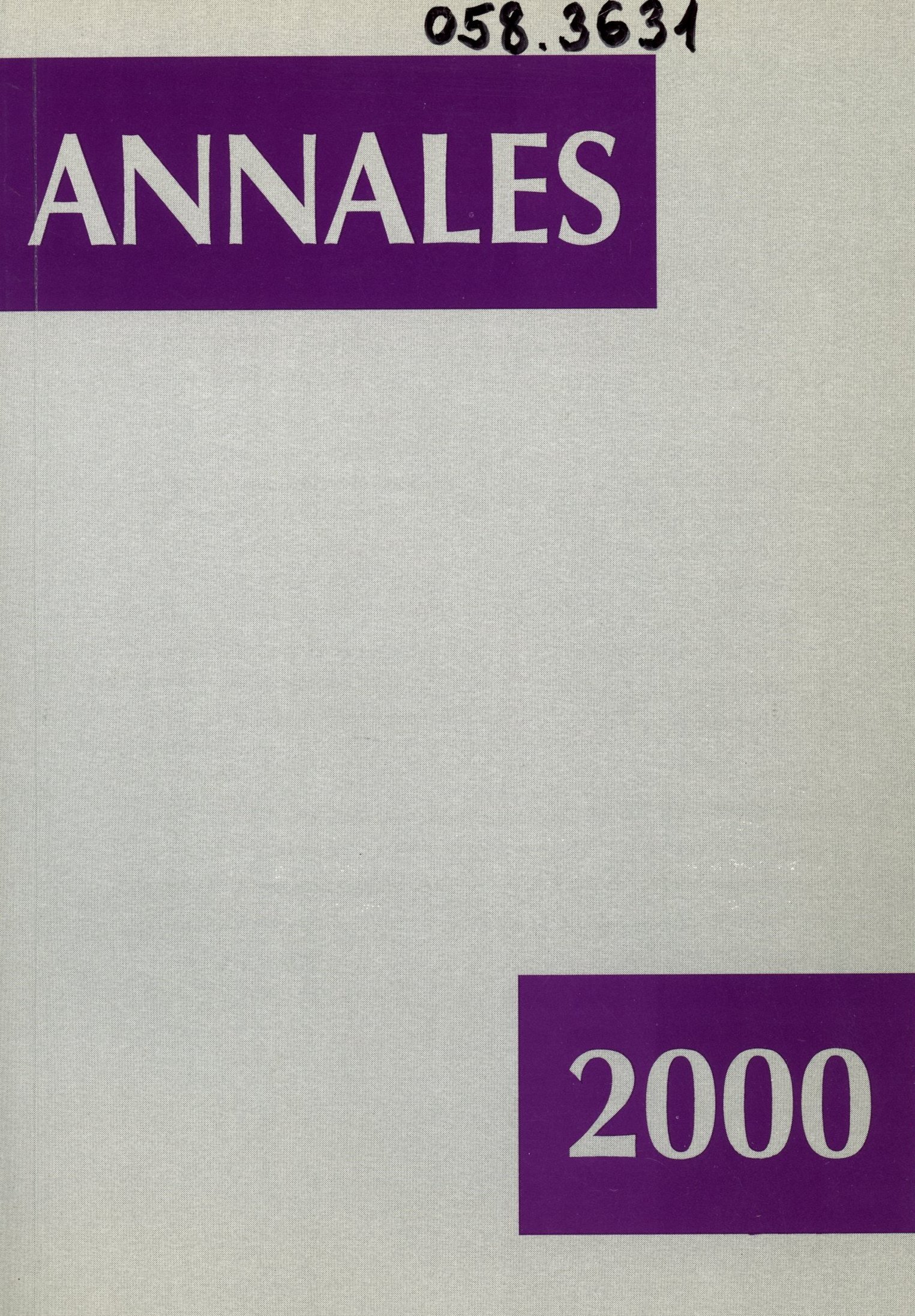 Annales 2000 (Erkel Ferenc Múzeum és Könyvtár, Gyula CC BY-NC-SA)