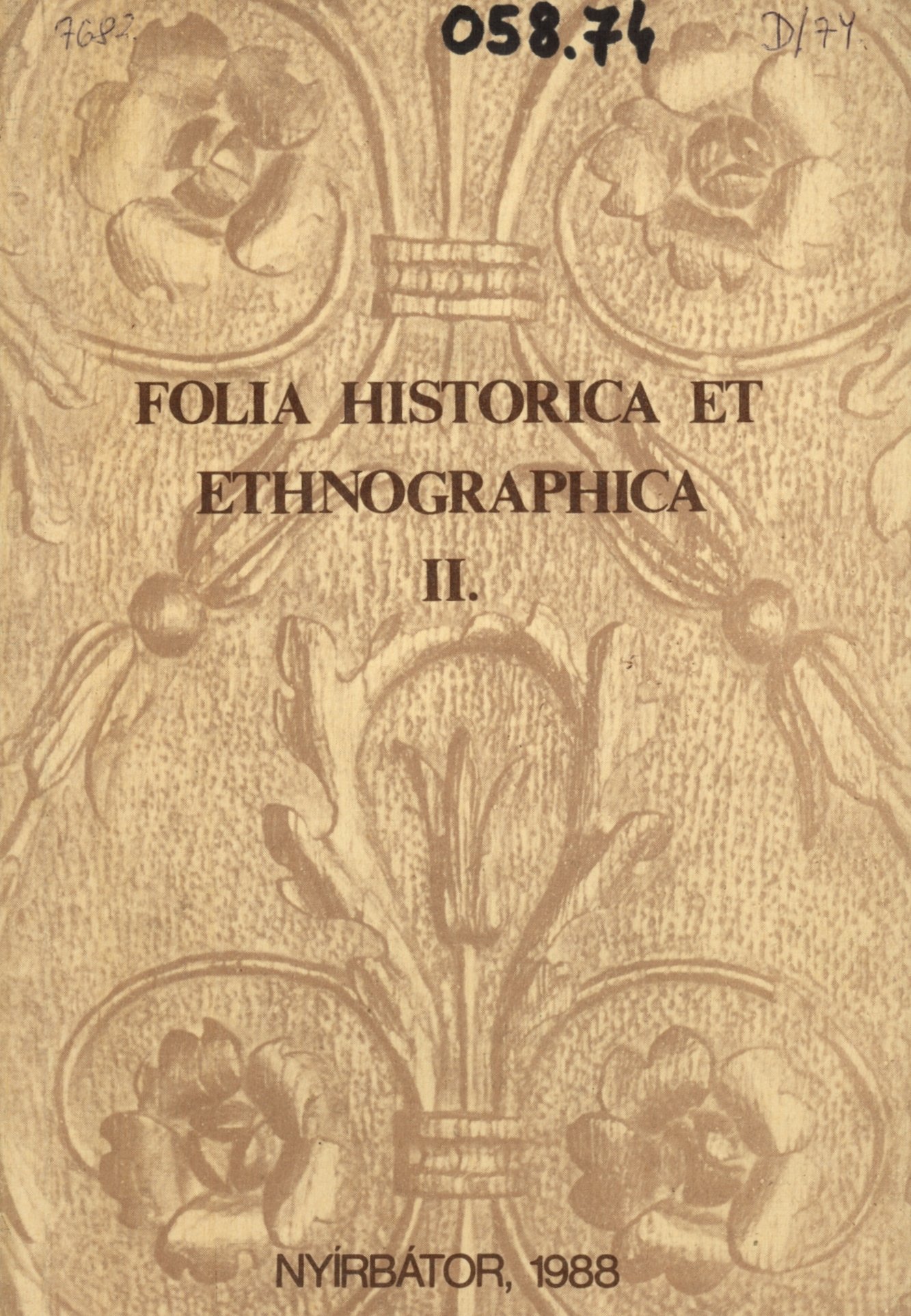 Folia Historica Et Ethnographica II. (Erkel Ferenc Múzeum és Könyvtár, Gyula CC BY-NC-SA)