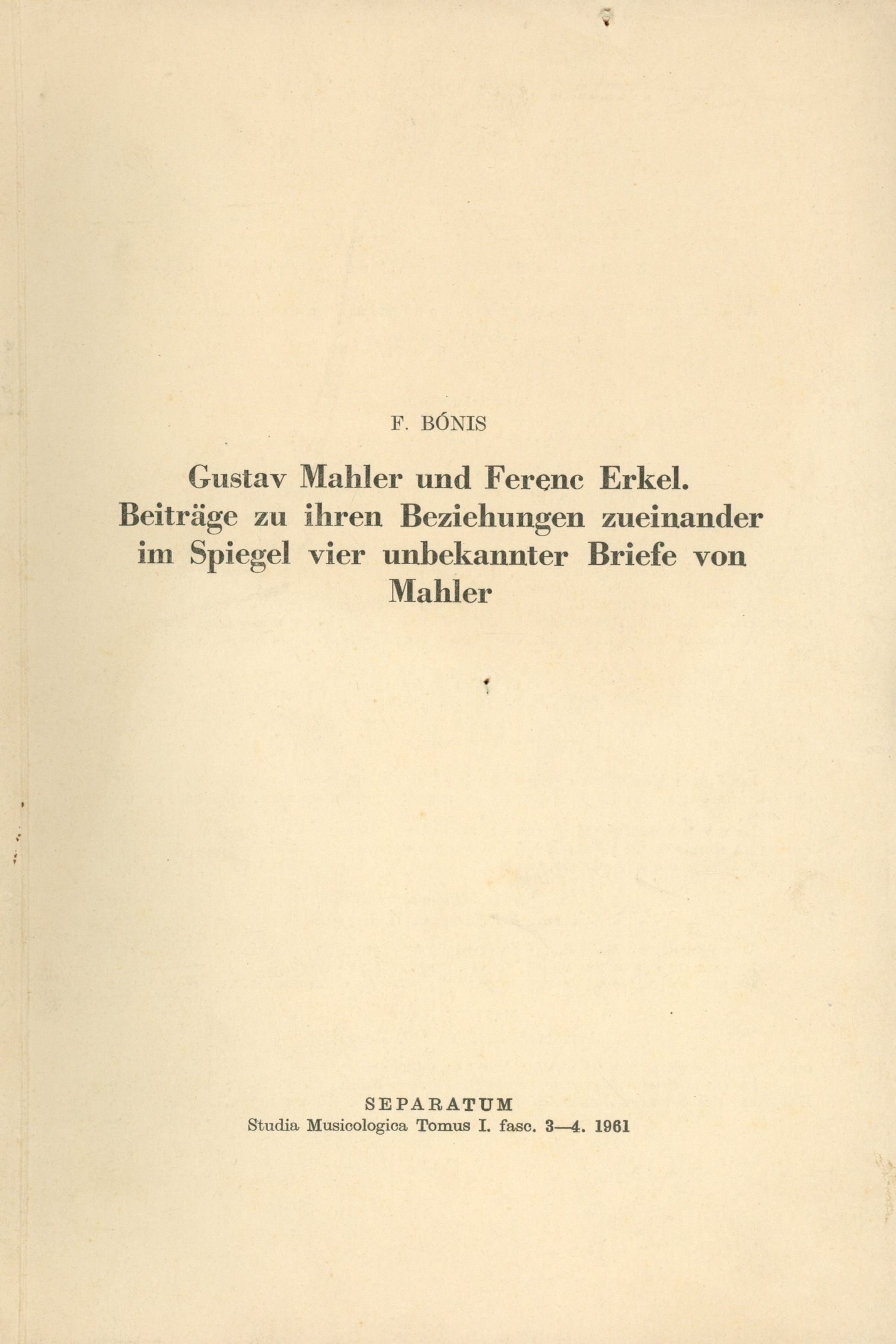 Gustav Mahler und Ferenc Erkel (Erkel Ferenc Múzeum és Könyvtár, Gyula CC BY-NC-SA)
