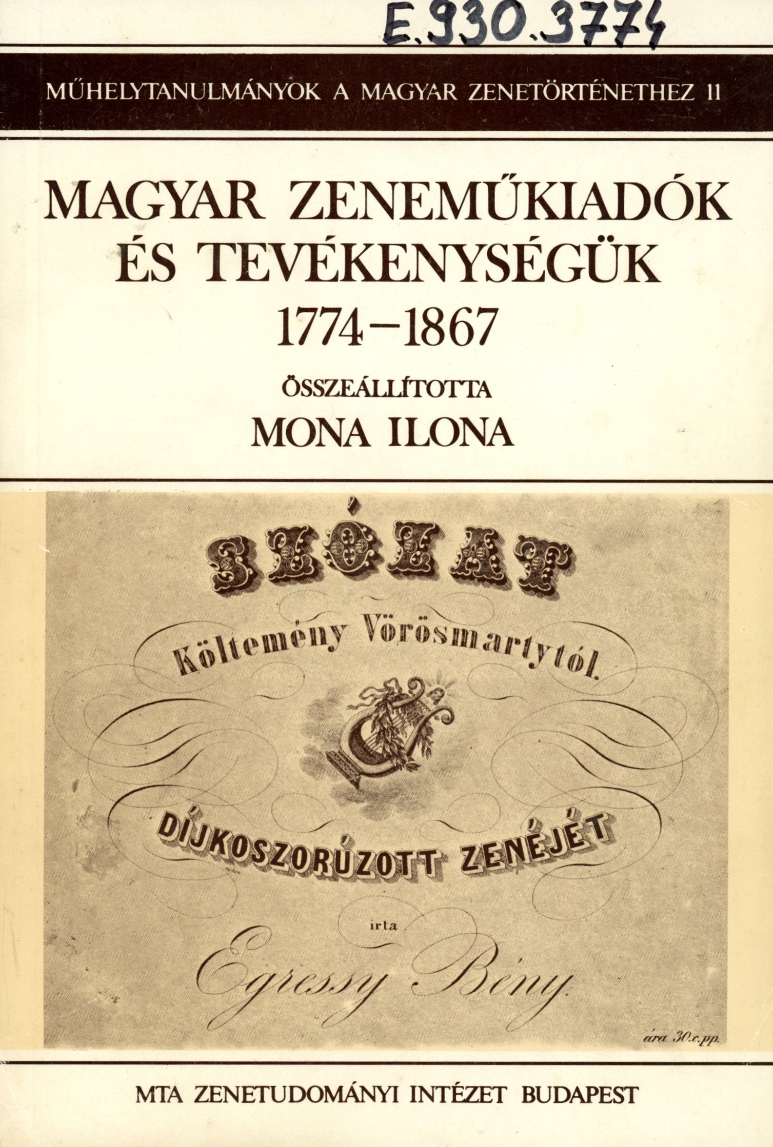Magyar Zeneműkiadók és Tevékenységük 1774 - 1867 (Erkel Ferenc Múzeum és Könyvtár, Gyula CC BY-NC-SA)
