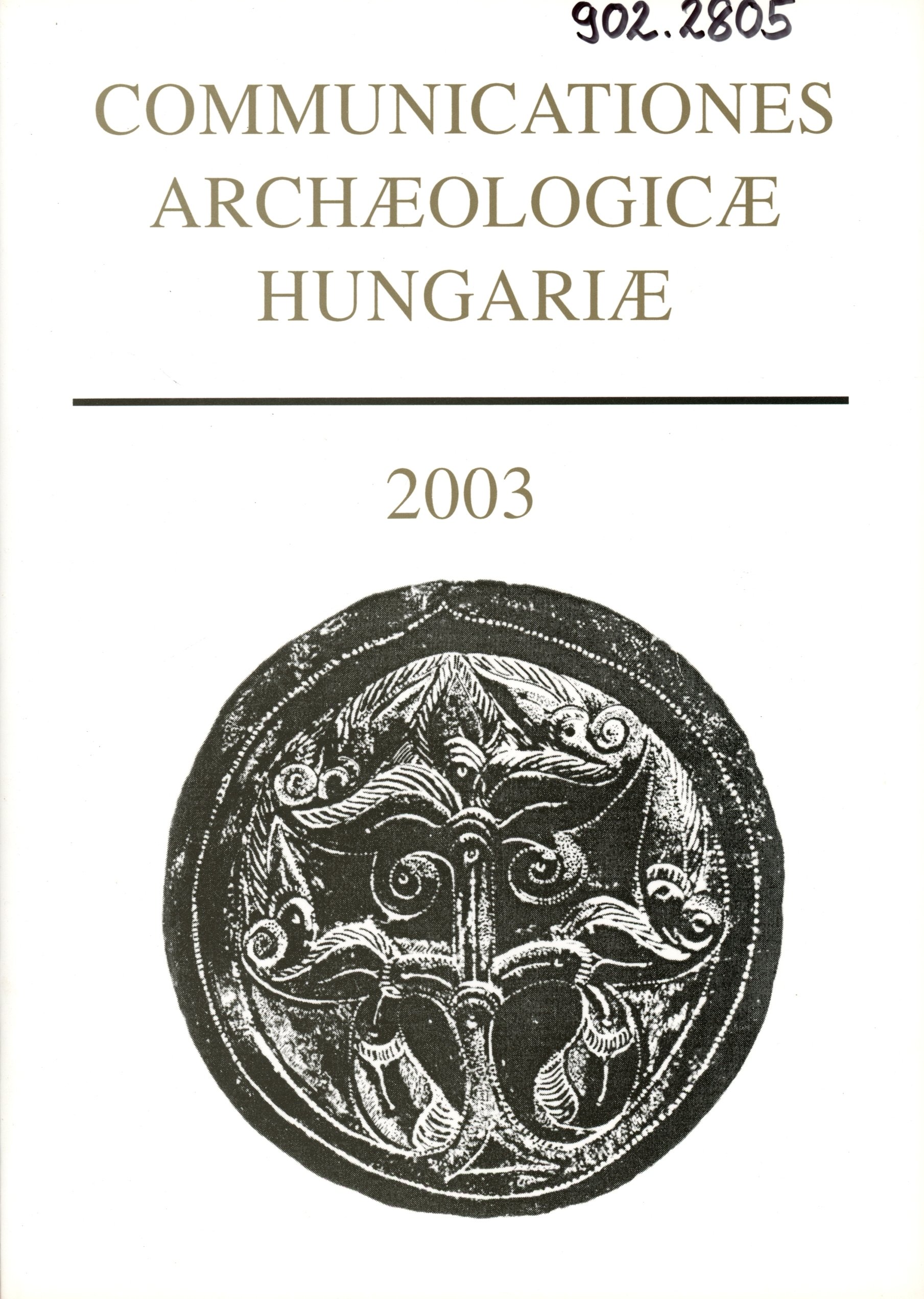 Communicationes Archaeologicae Hungariae 2003 (Erkel Ferenc Múzeum és Könyvtár, Gyula CC BY-NC-SA)