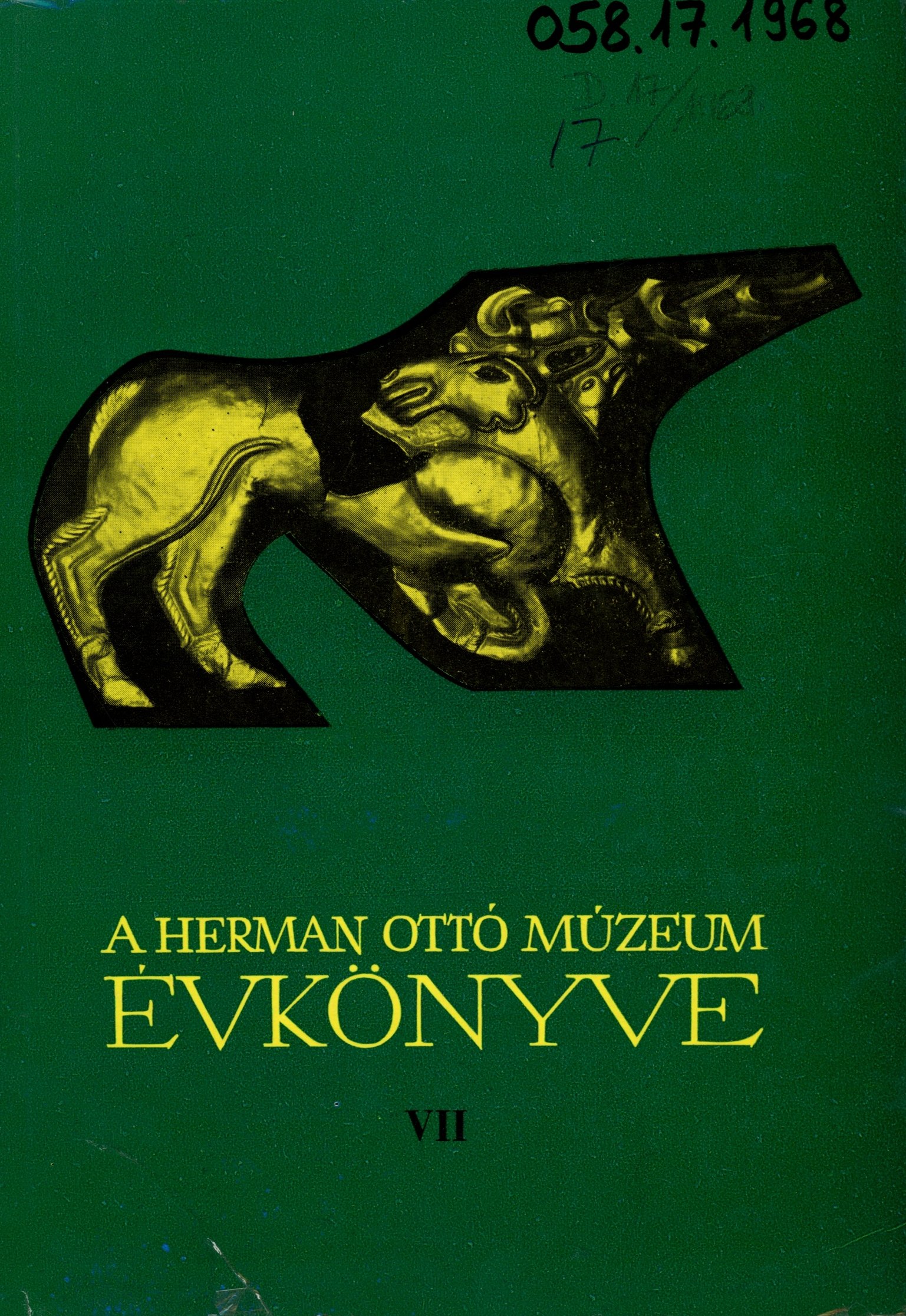 A Herman Ottó Múzeum Évkönyve VII (Erkel Ferenc Múzeum és Könyvtár, Gyula CC BY-NC-SA)