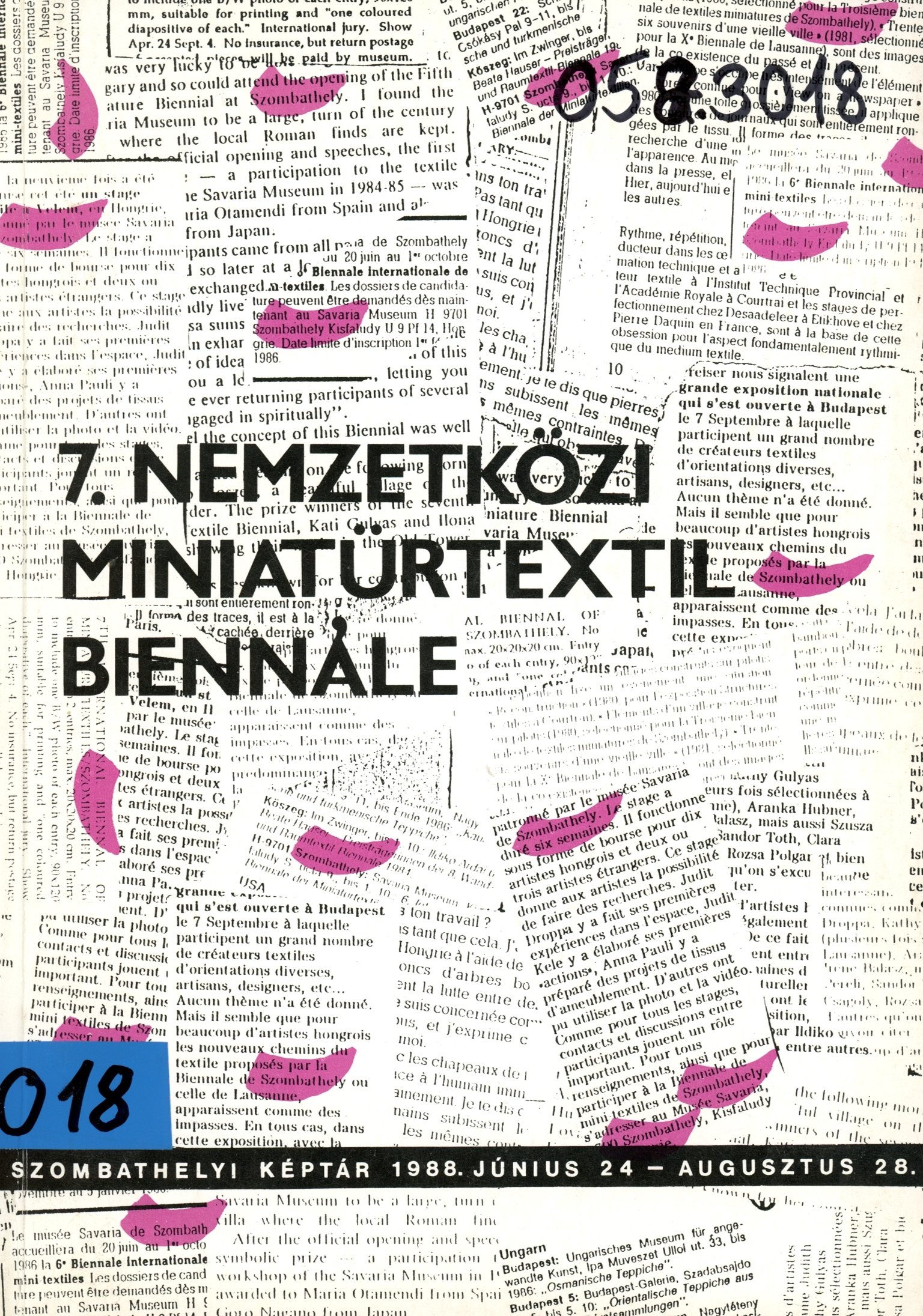 7. Nemzetközi Miniatürtextil Biennále (Erkel Ferenc Múzeum és Könyvtár, Gyula CC BY-NC-SA)