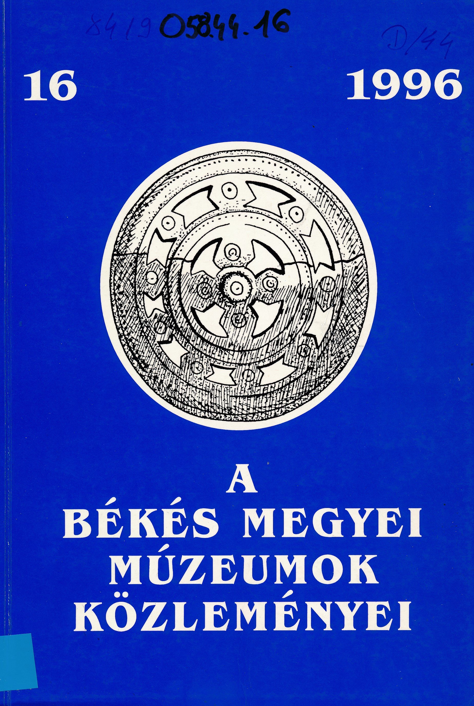 A Békés megyei múzeumok közleményei 16 (Erkel Ferenc Múzeum és Könyvtár, Gyula CC BY-NC-SA)
