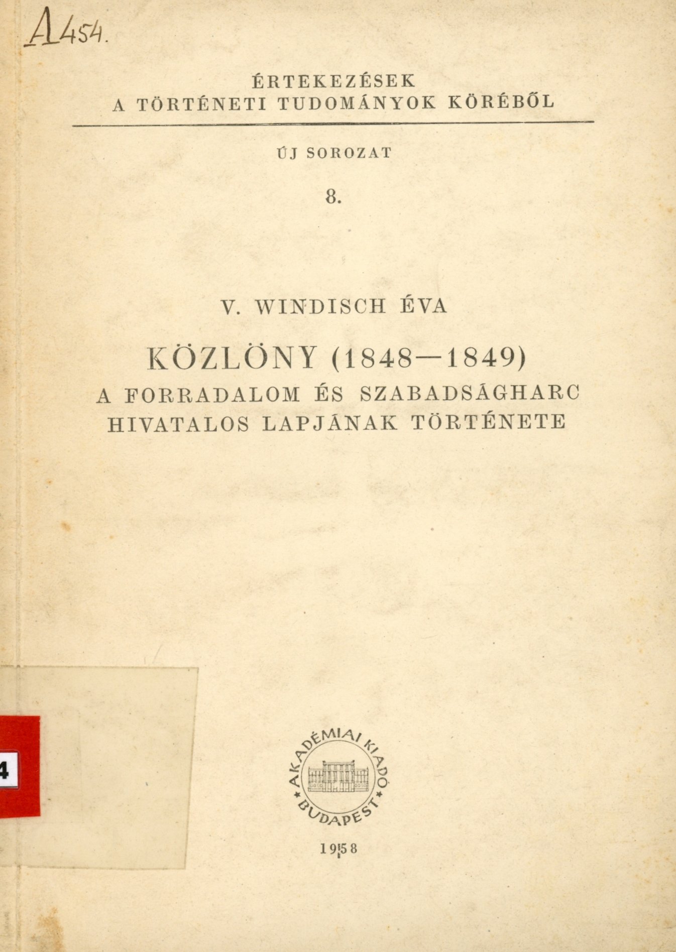 V. Windisch Éva (Erkel Ferenc Múzeum és Könyvtár, Gyula CC BY-NC-SA)