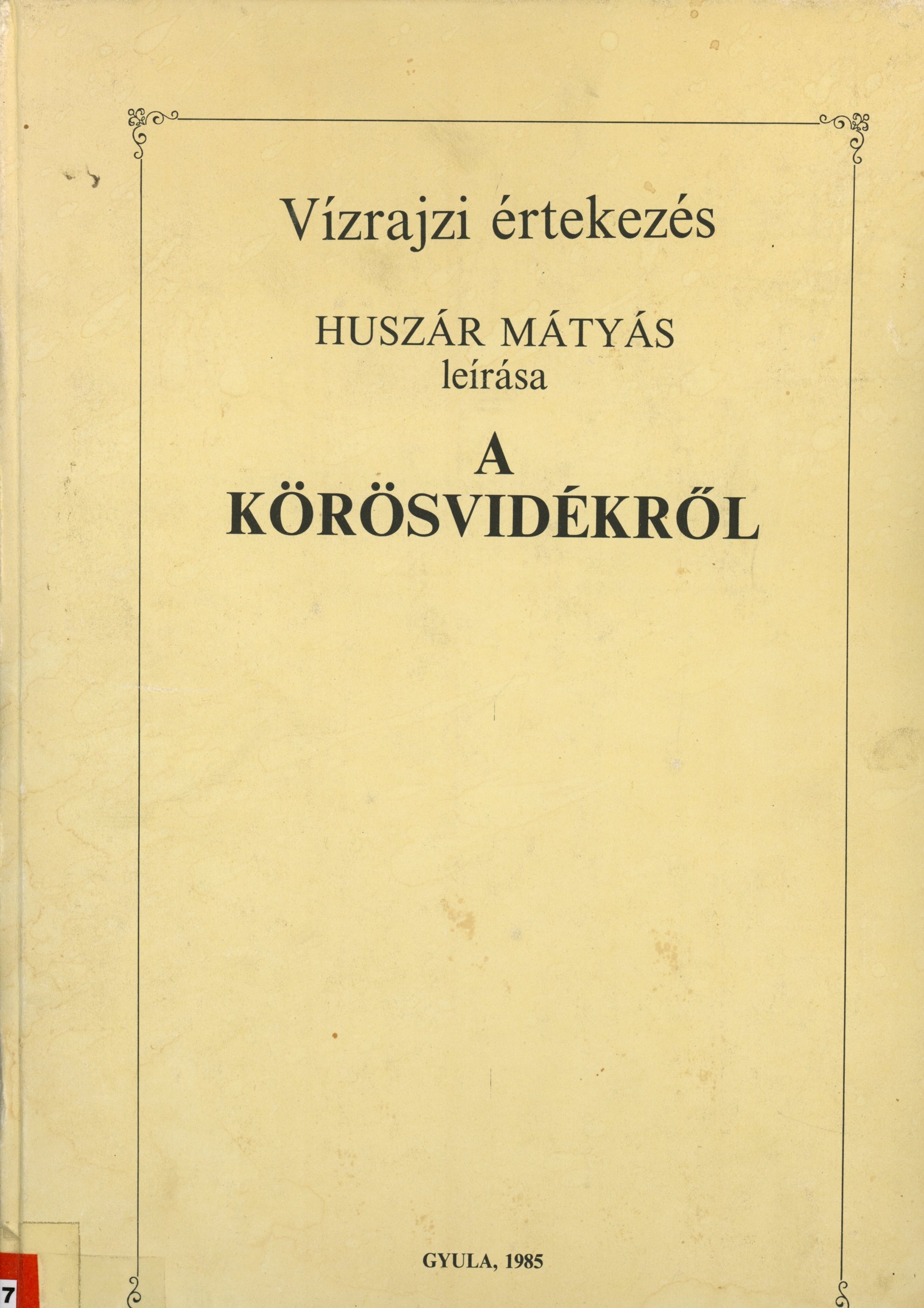 Vízrajzi értekezés (Erkel Ferenc Múzeum és Könyvtár, Gyula CC BY-NC-SA)