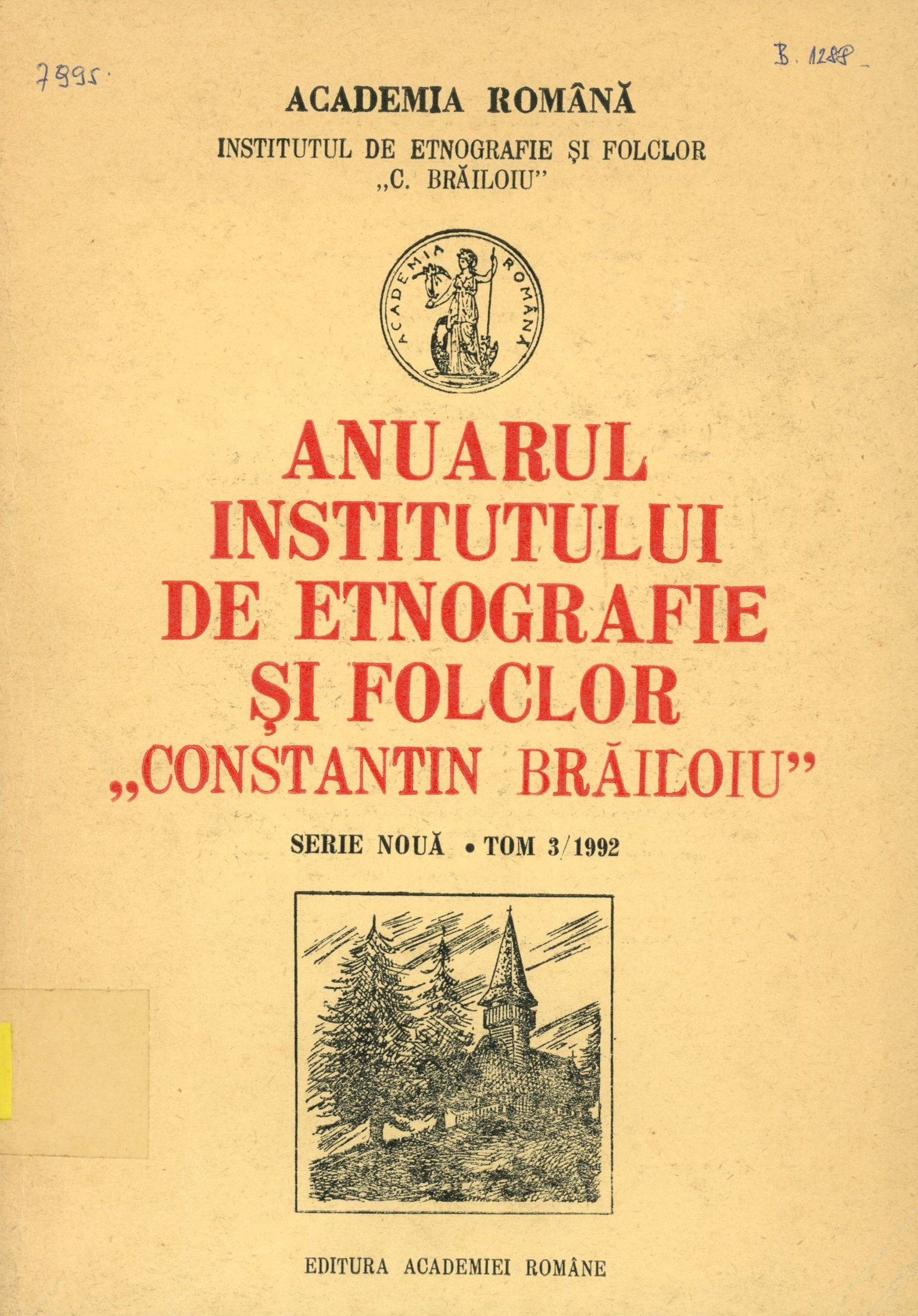 Anuarul Institutului de Etnografie și Folclor "Constantin Brâiloiu" (Erkel Ferenc Múzeum és Könyvtár, Gyula CC BY-NC-SA)