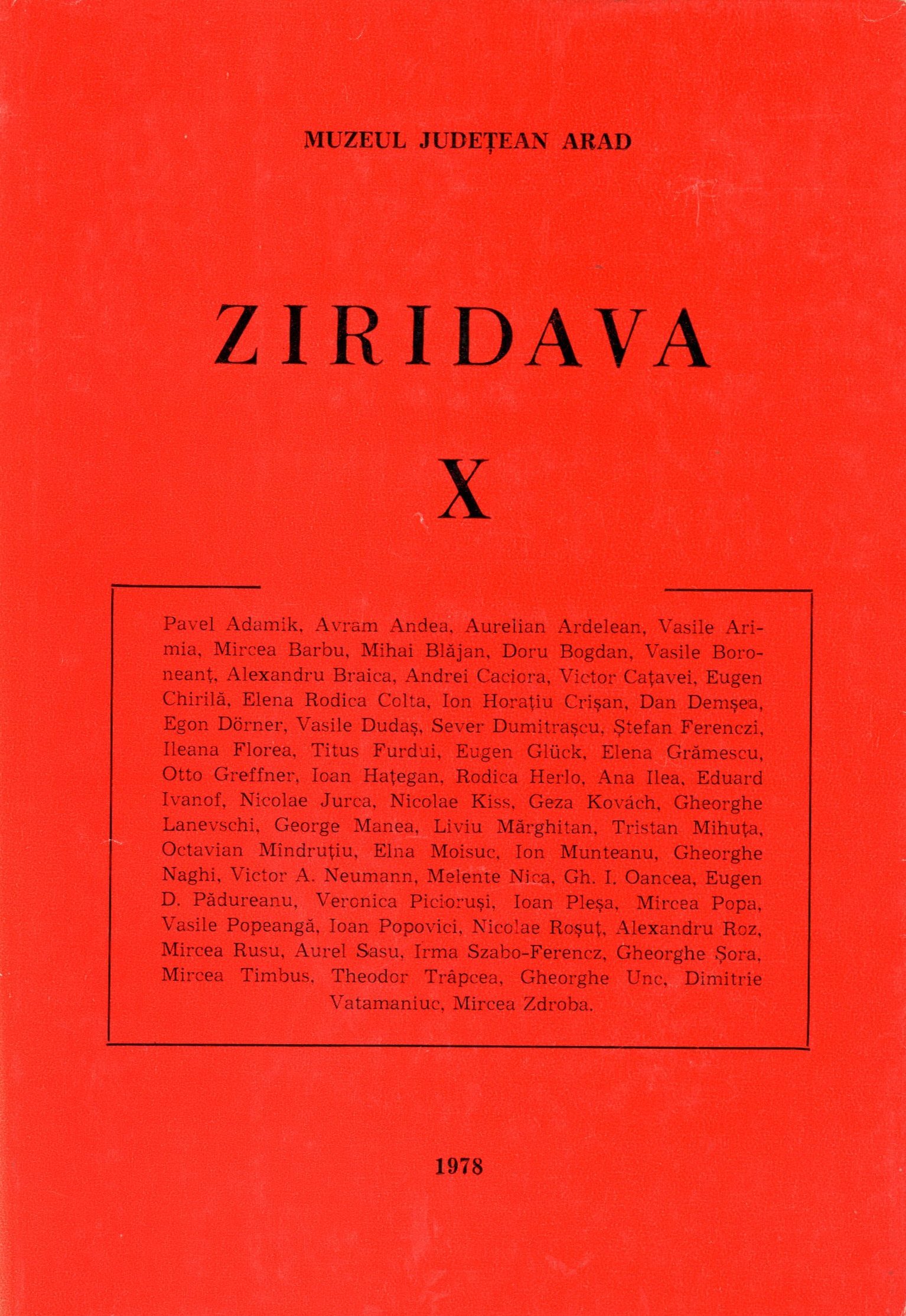 Ziridava X (Erkel Ferenc Múzeum és Könyvtár, Gyula CC BY-NC-SA)