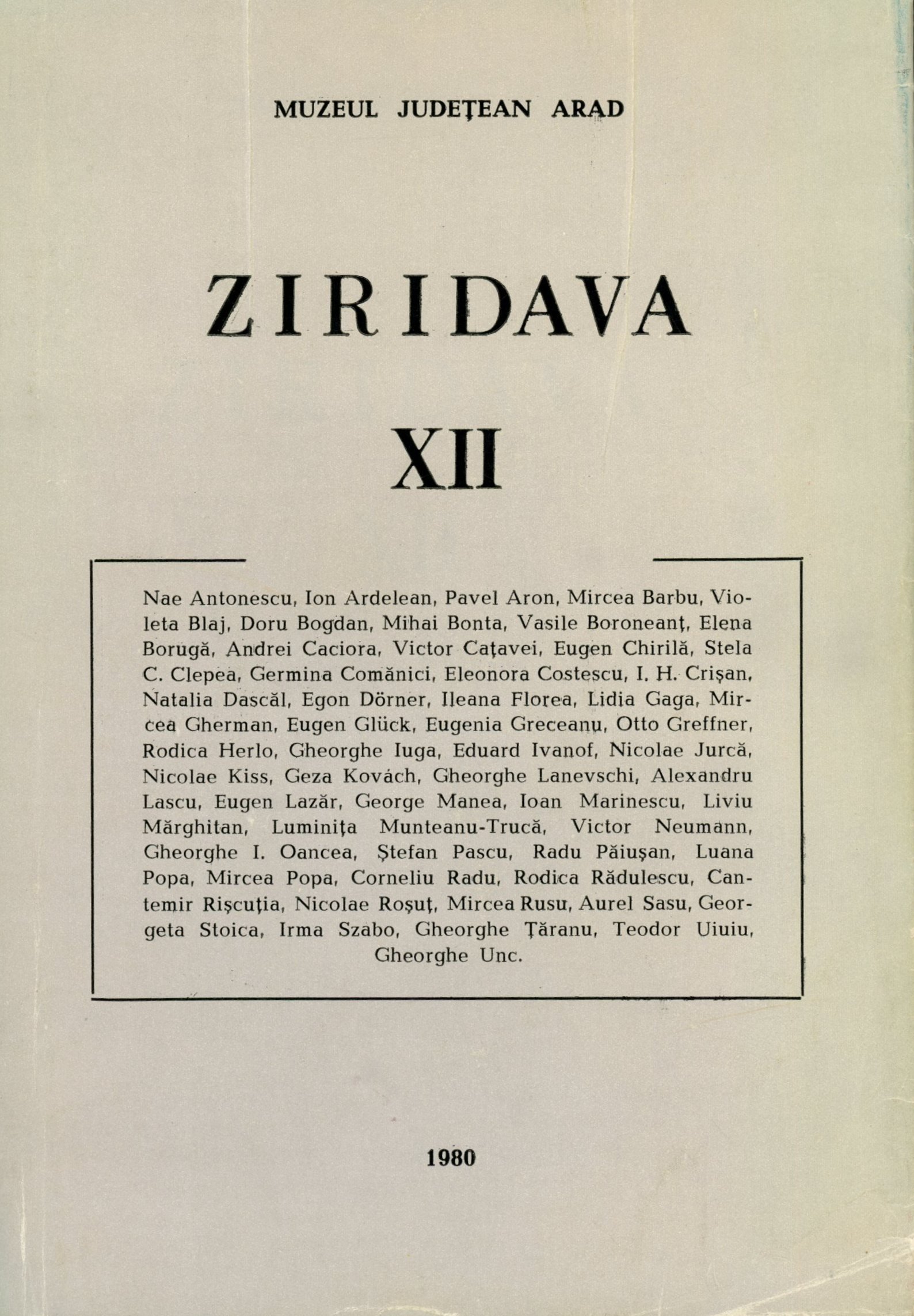 Ziridava XII (Erkel Ferenc Múzeum és Könyvtár, Gyula CC BY-NC-SA)