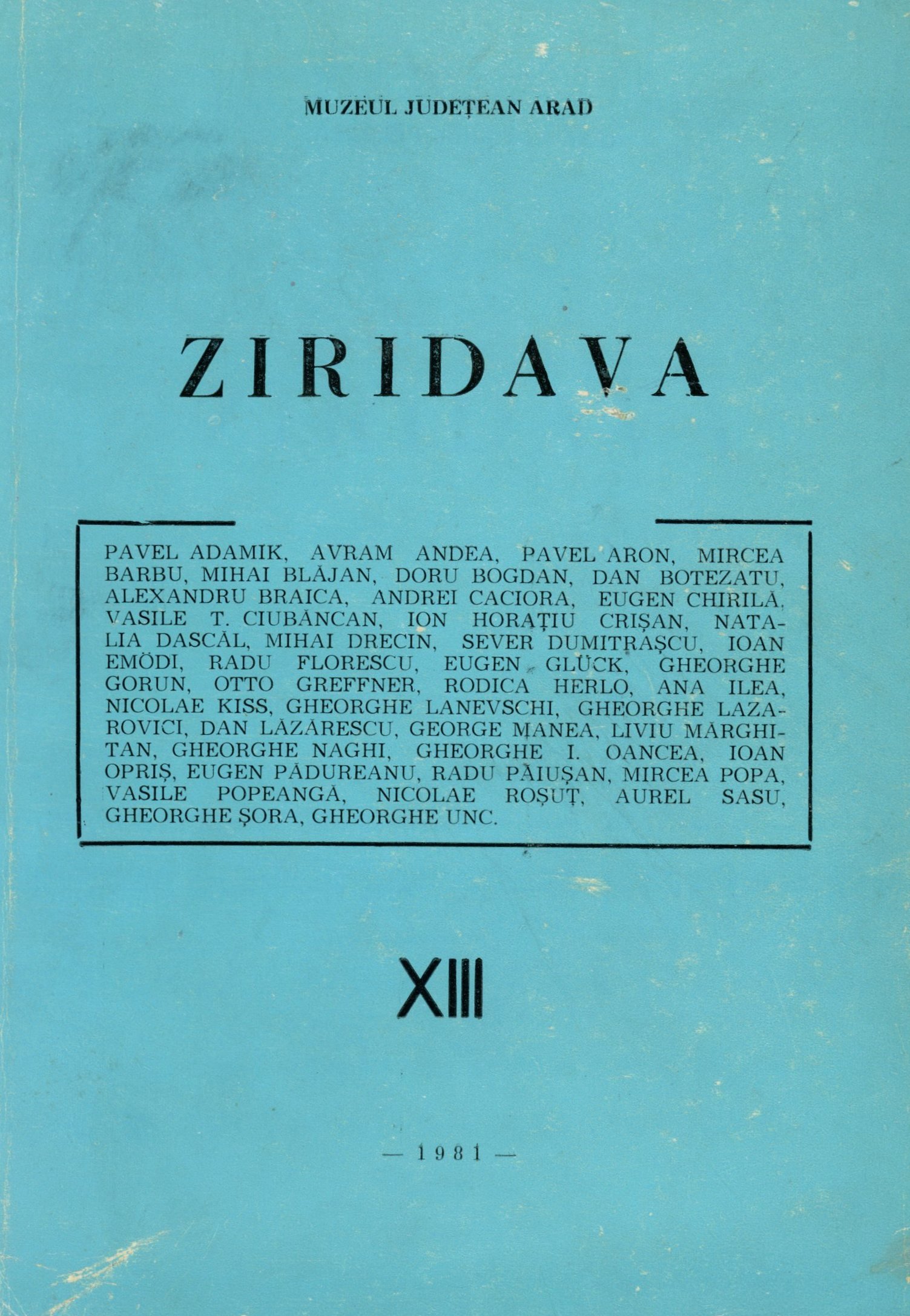 Ziridava XIII (Erkel Ferenc Múzeum és Könyvtár, Gyula CC BY-NC-SA)