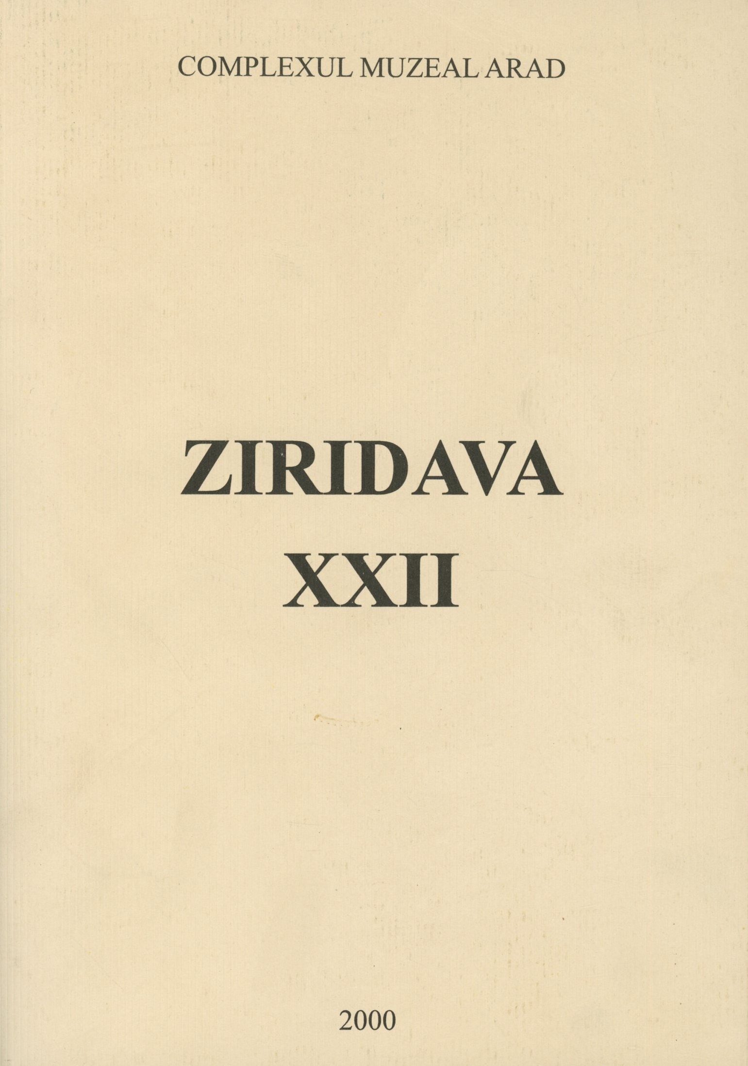 Ziridava XXII (Erkel Ferenc Múzeum és Könyvtár, Gyula CC BY-NC-SA)
