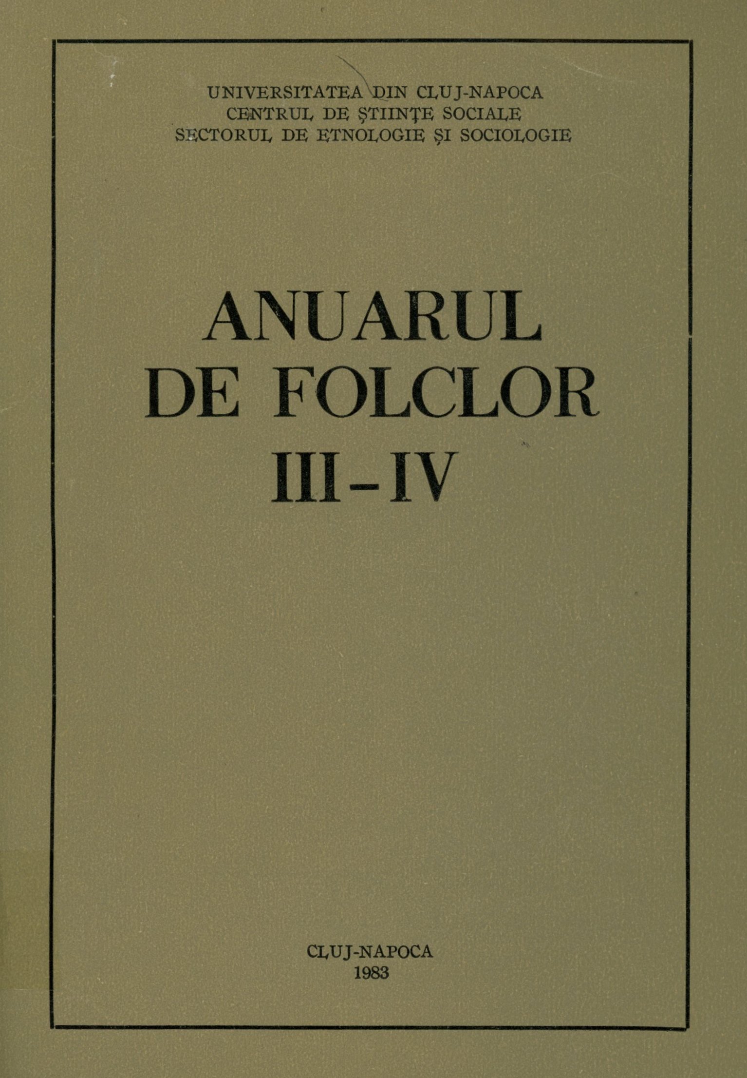 Anuarul de Folclor III - IV (Erkel Ferenc Múzeum és Könyvtár, Gyula CC BY-NC-SA)