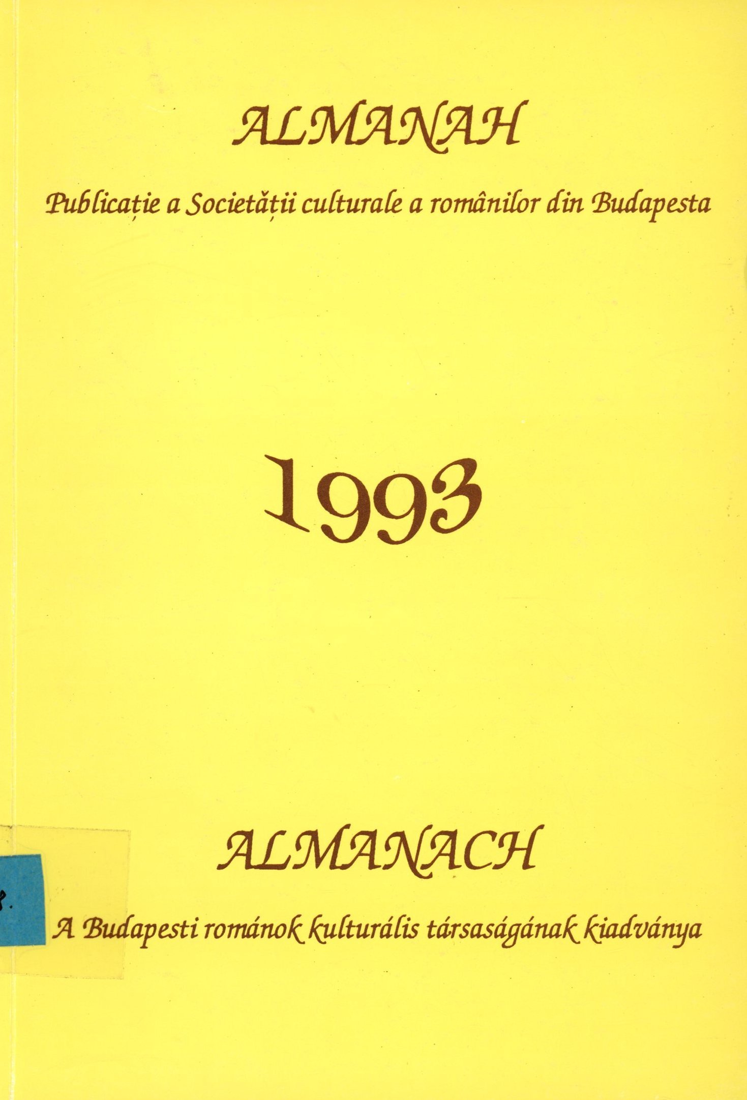Almanah 1993 (Erkel Ferenc Múzeum és Könyvtár, Gyula CC BY-NC-SA)