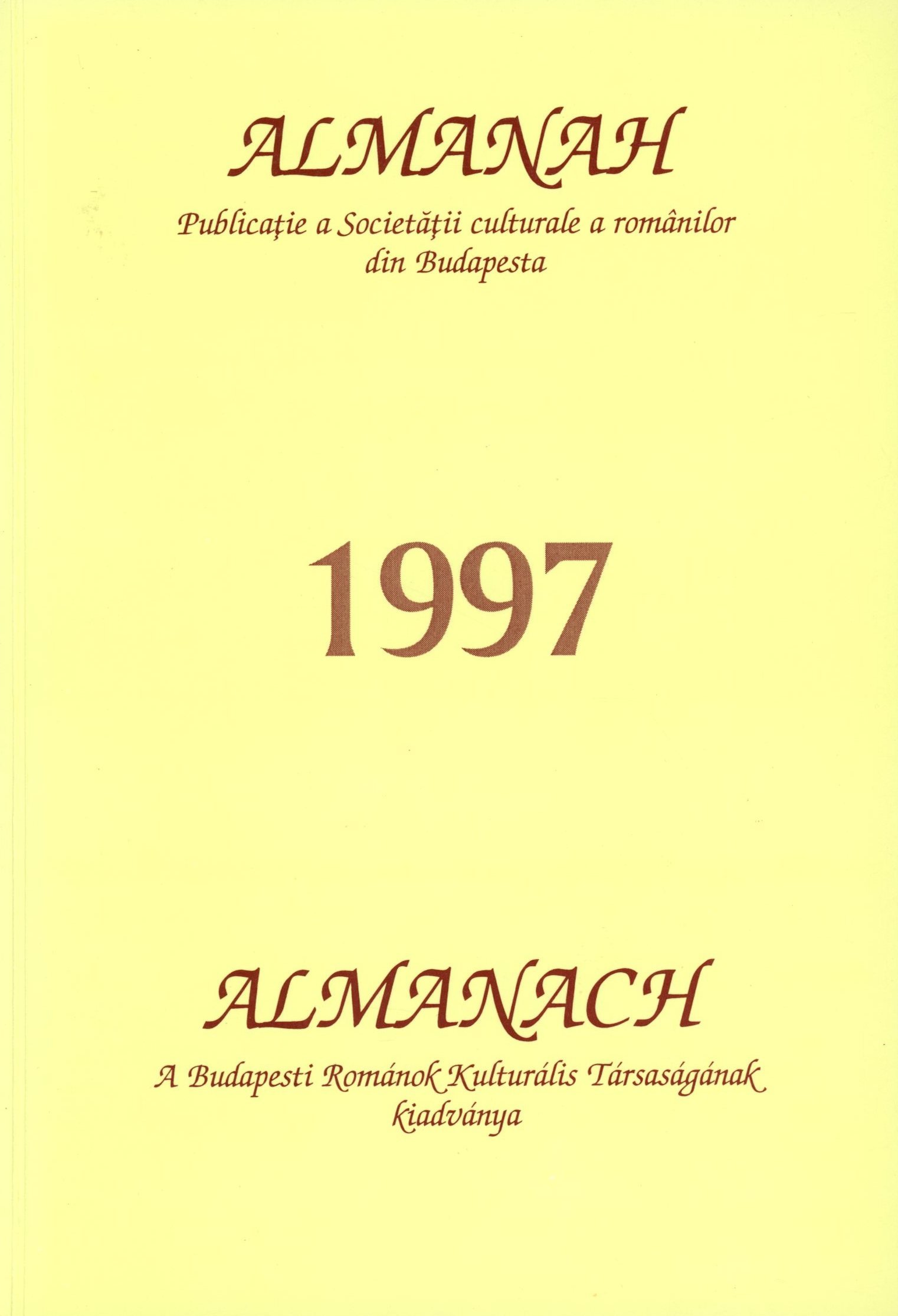 Almanah 1997 (Erkel Ferenc Múzeum és Könyvtár, Gyula CC BY-NC-SA)