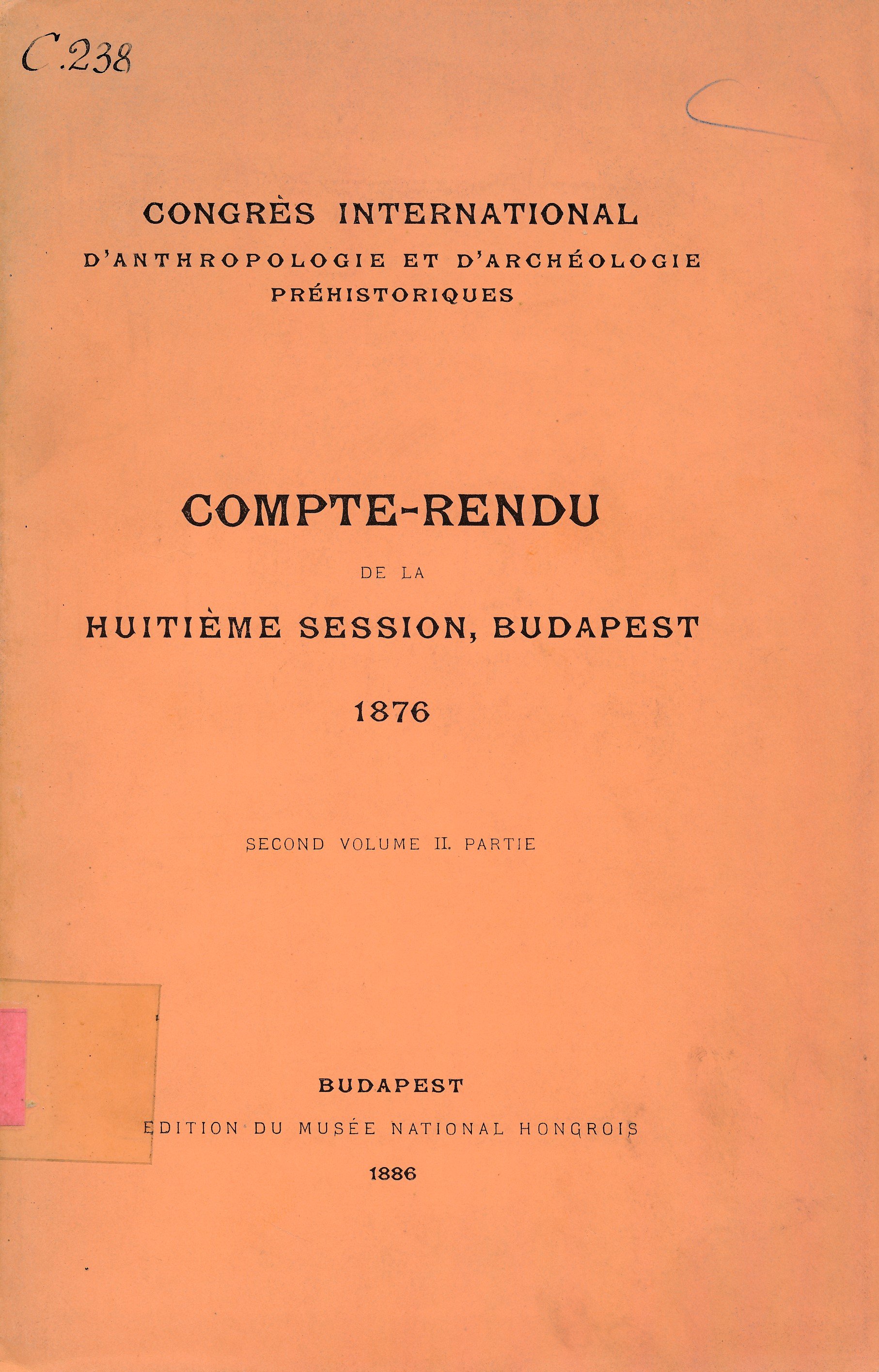 Compte - Rendu Second Volume II. Partie (Erkel Ferenc Múzeum és Könyvtár, Gyula CC BY-NC-SA)