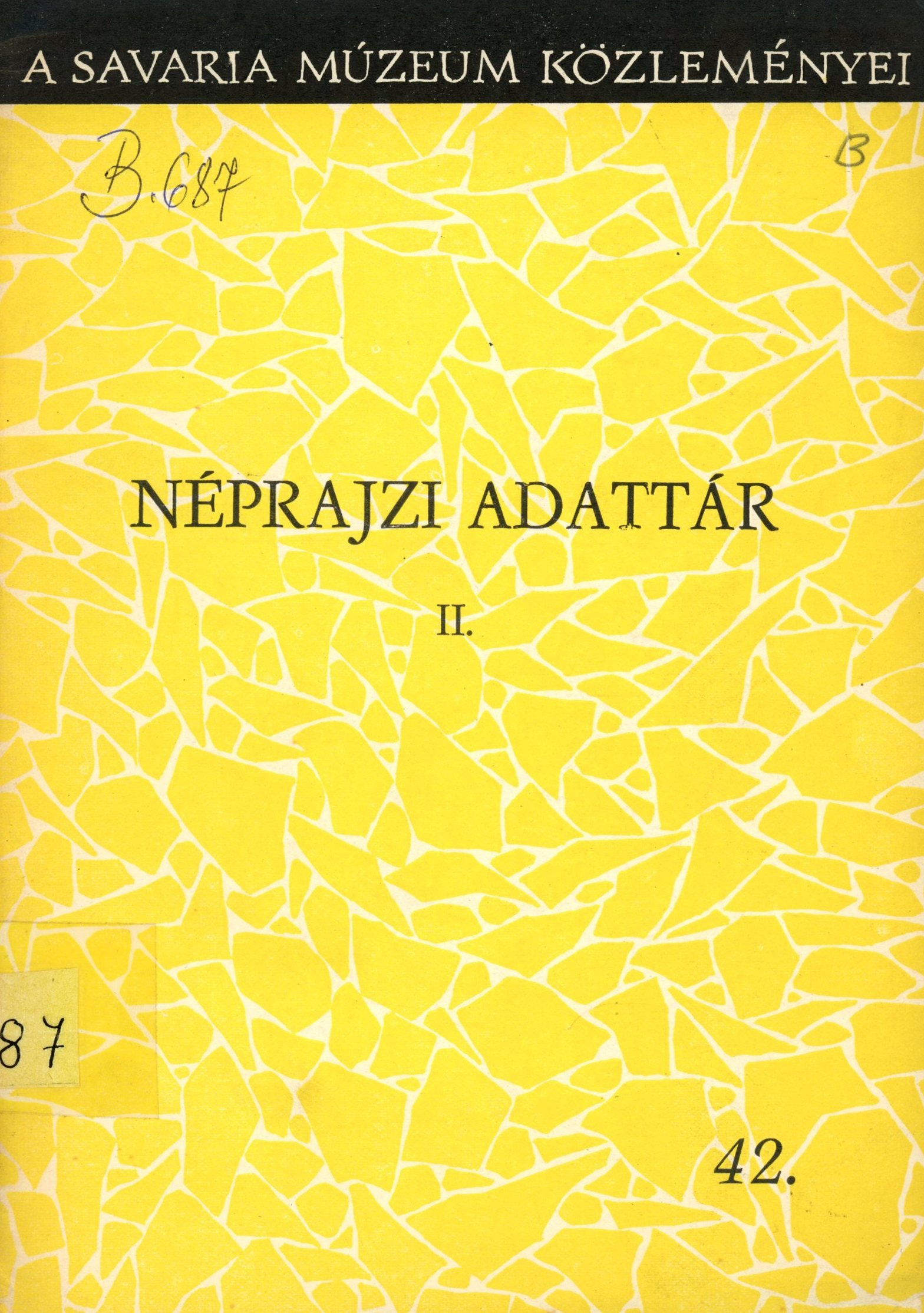 Néprajzi Adattár II. (Erkel Ferenc Múzeum és Könyvtár, Gyula CC BY-NC-SA)