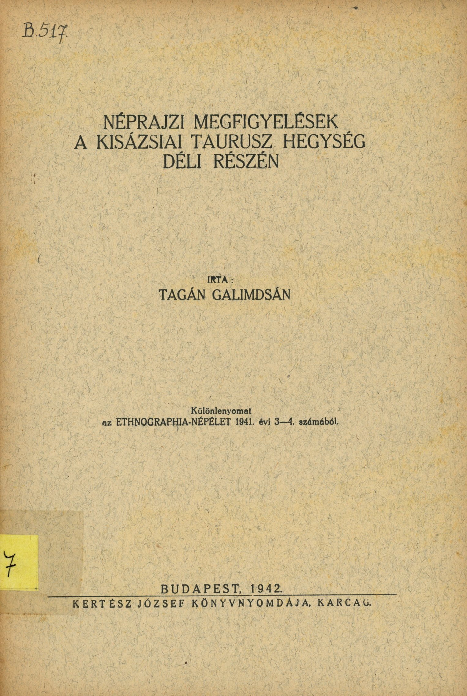 Tagán Galimdsán (Erkel Ferenc Múzeum és Könyvtár, Gyula CC BY-NC-SA)