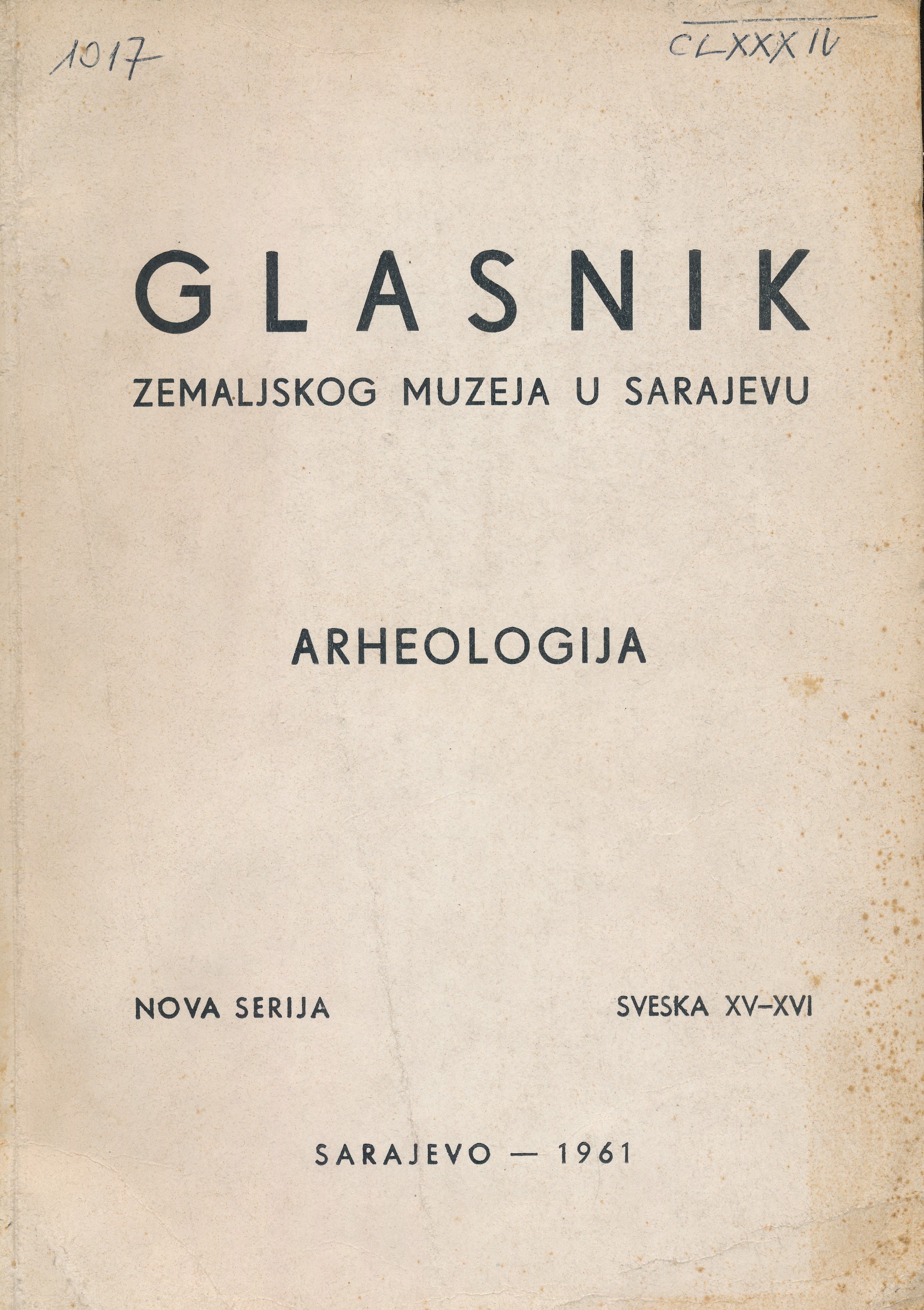 Glasnik 1961. (Erkel Ferenc Múzeum és Könyvtár, Gyula CC BY-NC-SA)