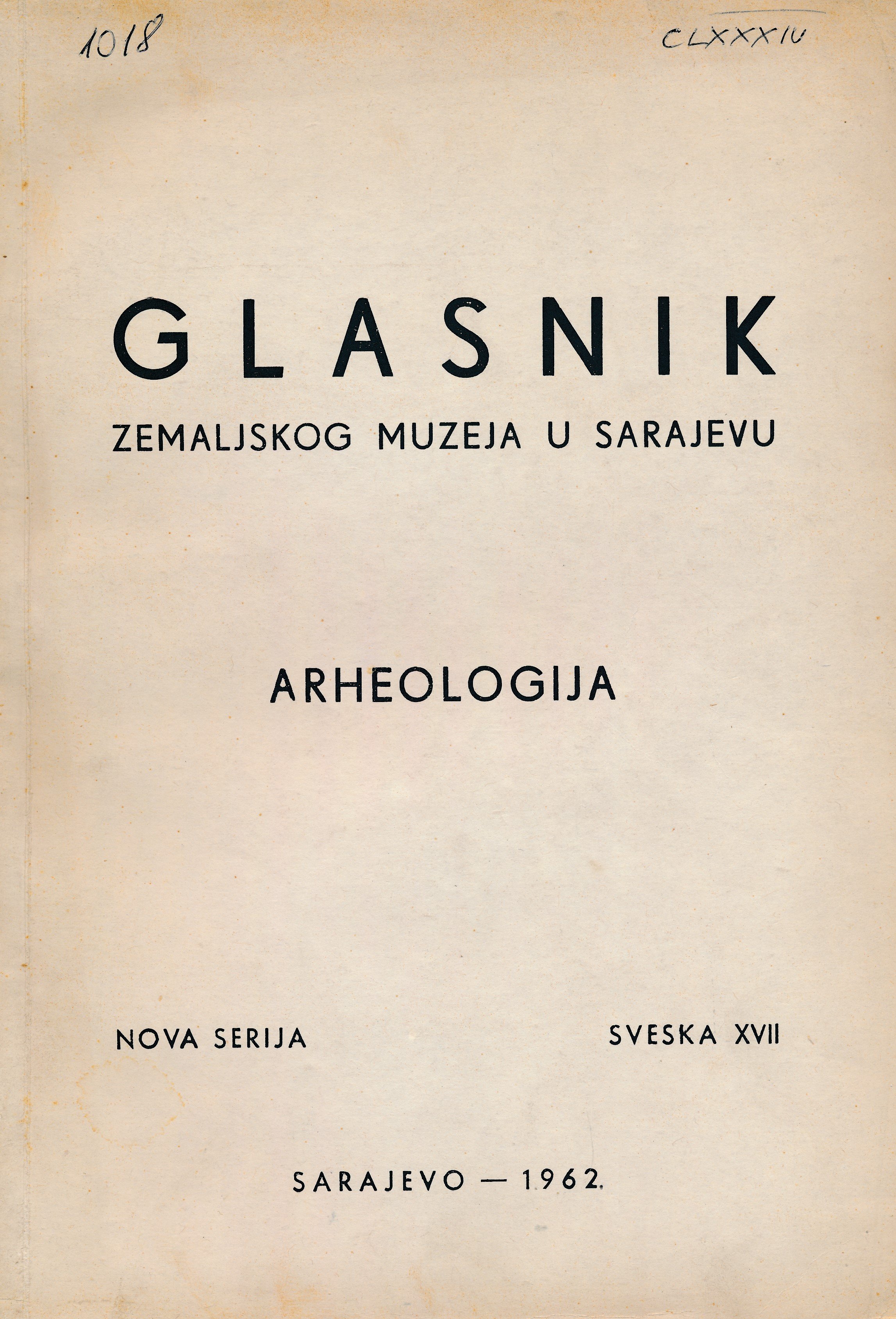 Glasnik 1962. (Erkel Ferenc Múzeum és Könyvtár, Gyula CC BY-NC-SA)