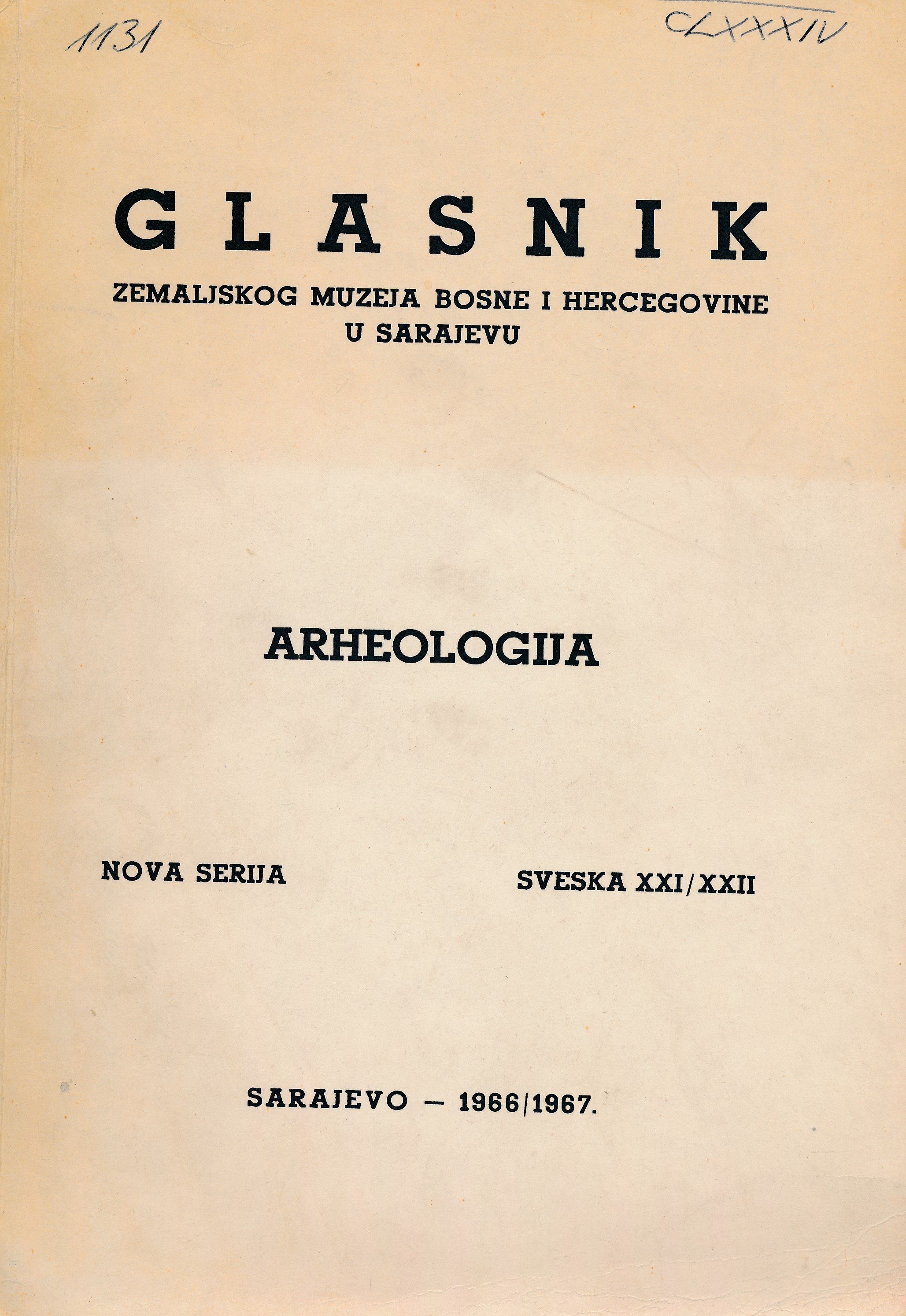 Glasnik 1966 - 1967 (Erkel Ferenc Múzeum és Könyvtár, Gyula CC BY-NC-SA)