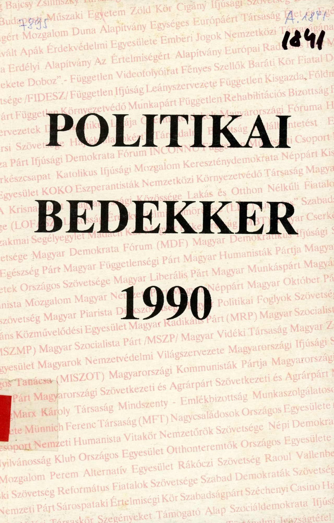 Politikai Bedekker 1990 (Erkel Ferenc Múzeum és Könyvtár, Gyula CC BY-NC-SA)