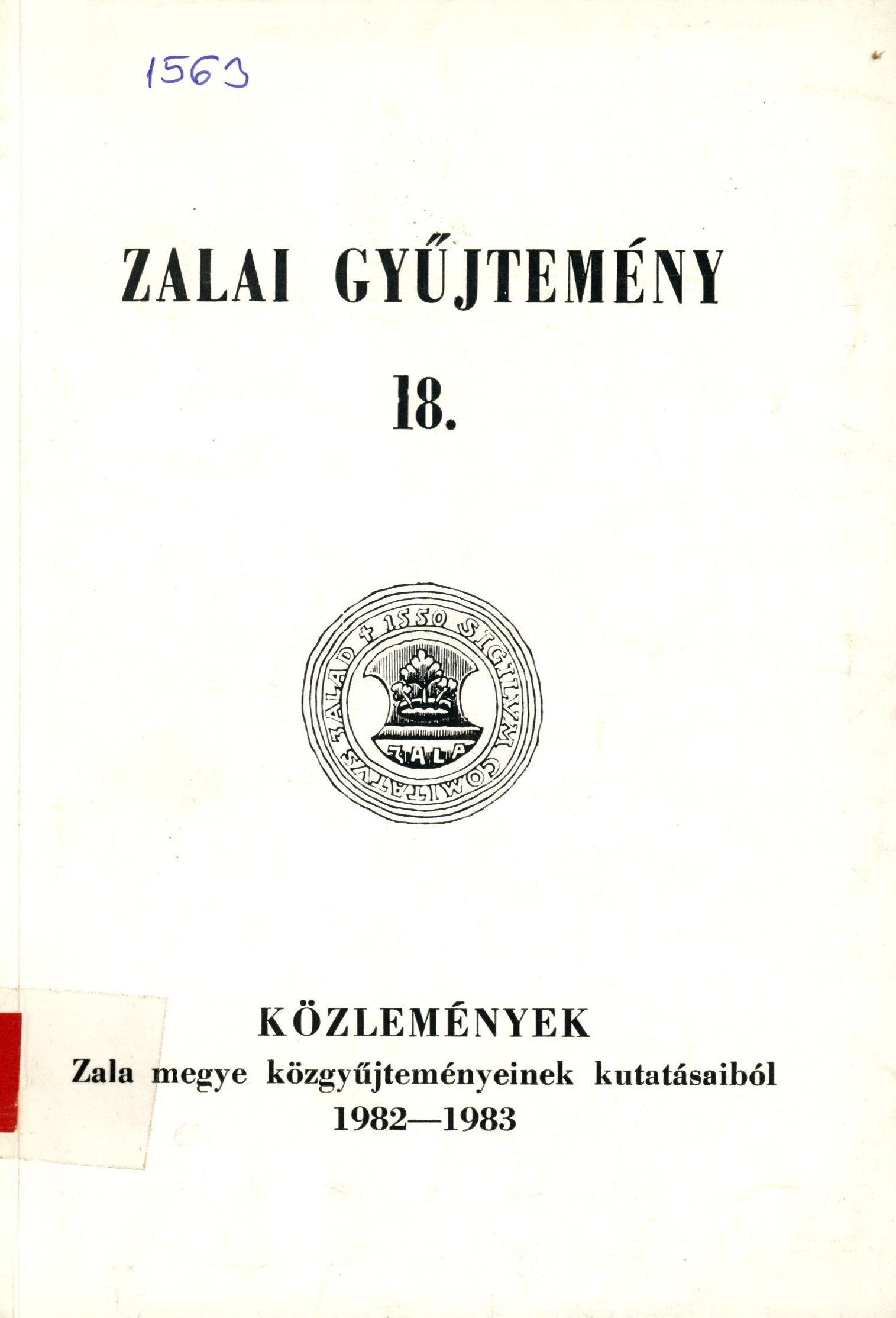 Zalai Gyűjtemény 18. (Erkel Ferenc Múzeum és Könyvtár, Gyula CC BY-NC-SA)