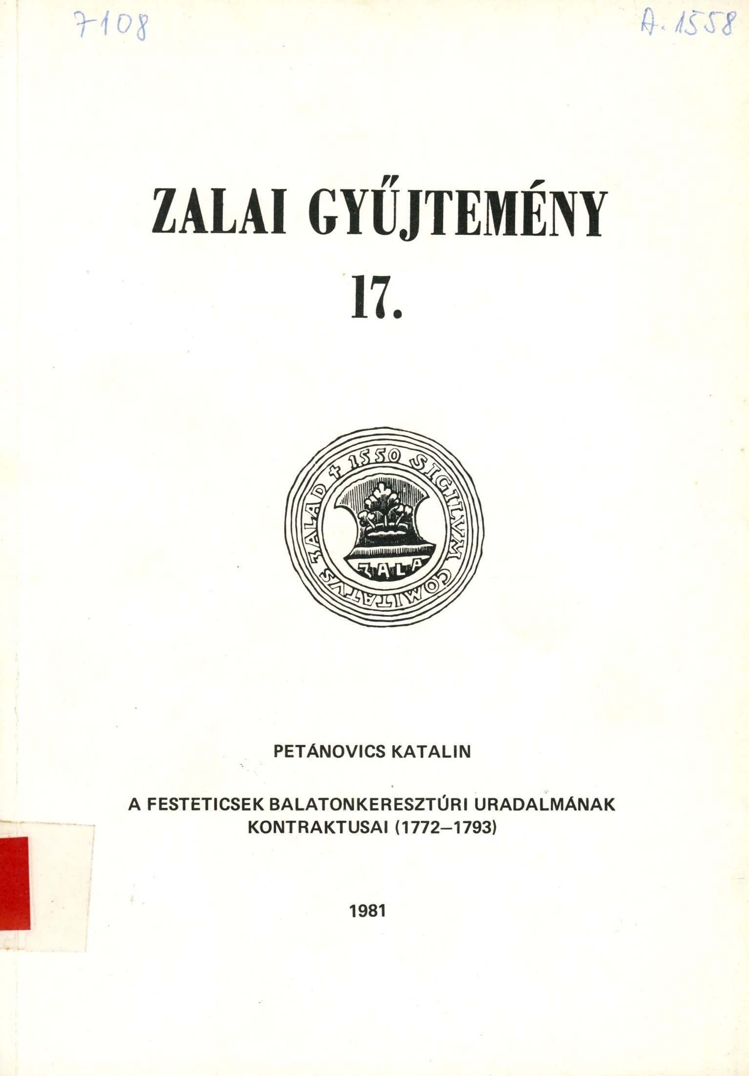 Zalai Gyűjtemény 17. (Erkel Ferenc Múzeum és Könyvtár, Gyula CC BY-NC-SA)