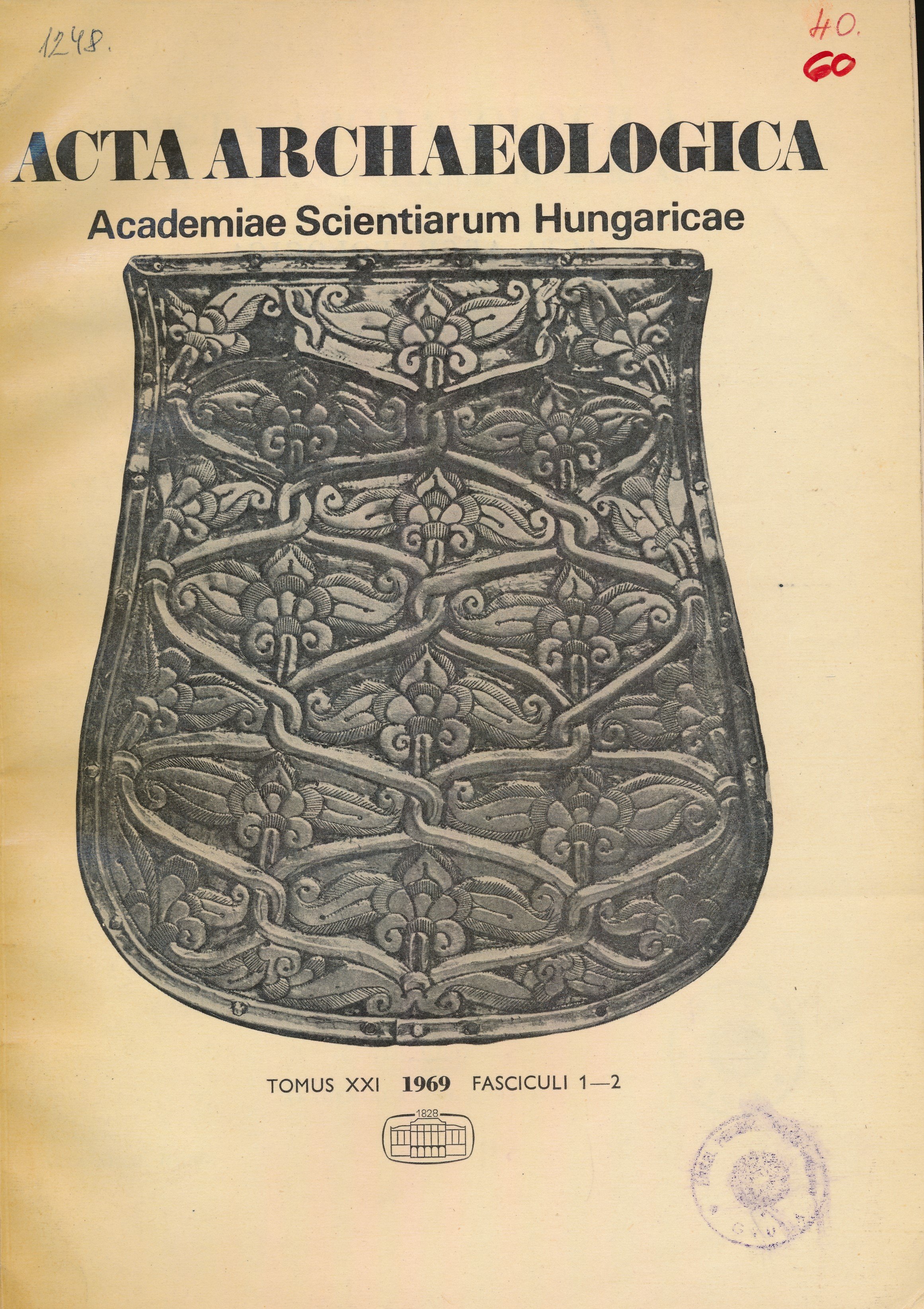 Acta Archaeologica 1969. (Erkel Ferenc Területi Múzeum, Gyula CC BY-NC-SA)