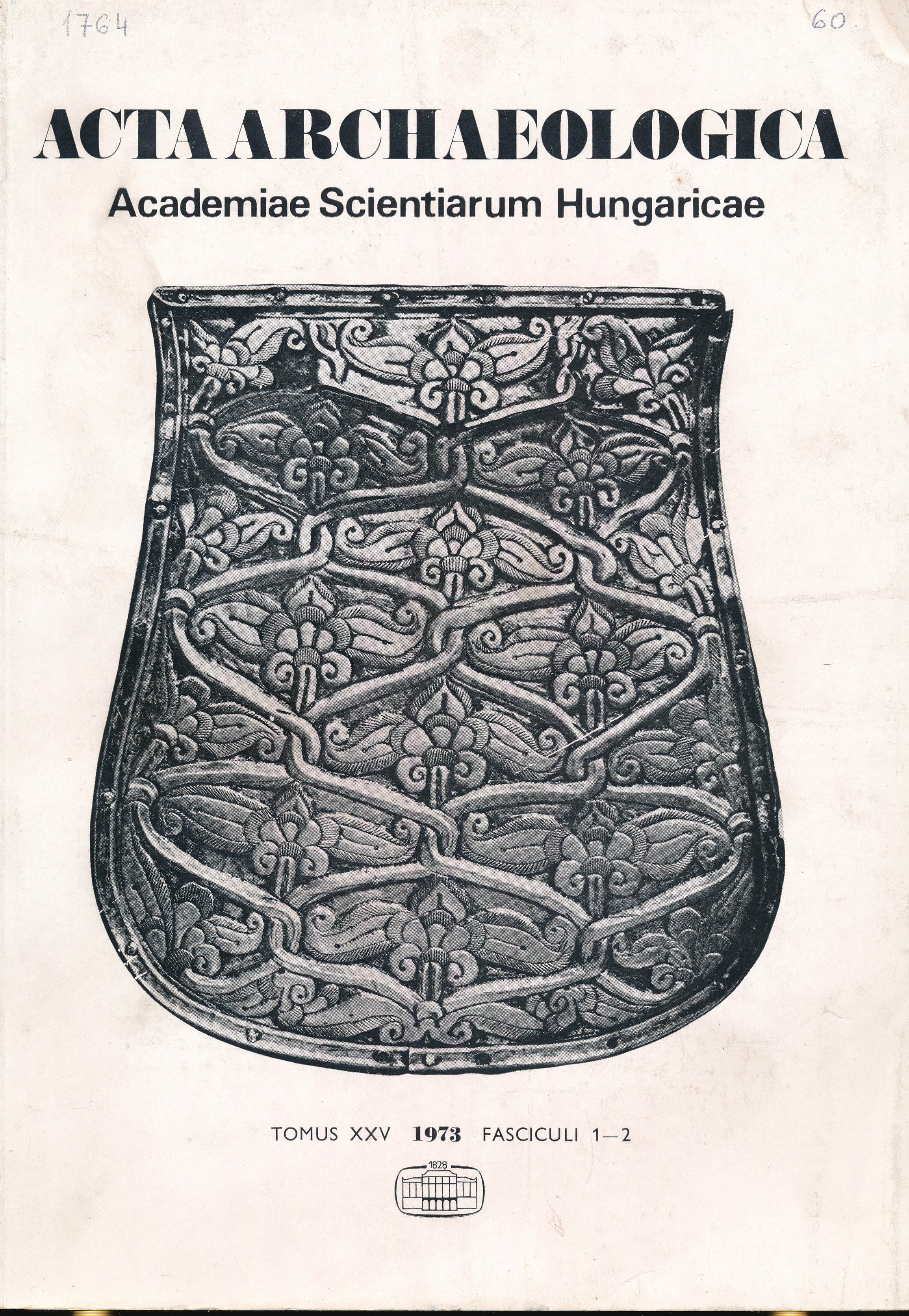Acta Archaeologica 1973. XXV. 1 - 2. (Erkel Ferenc Területi Múzeum, Gyula CC BY-NC-SA)