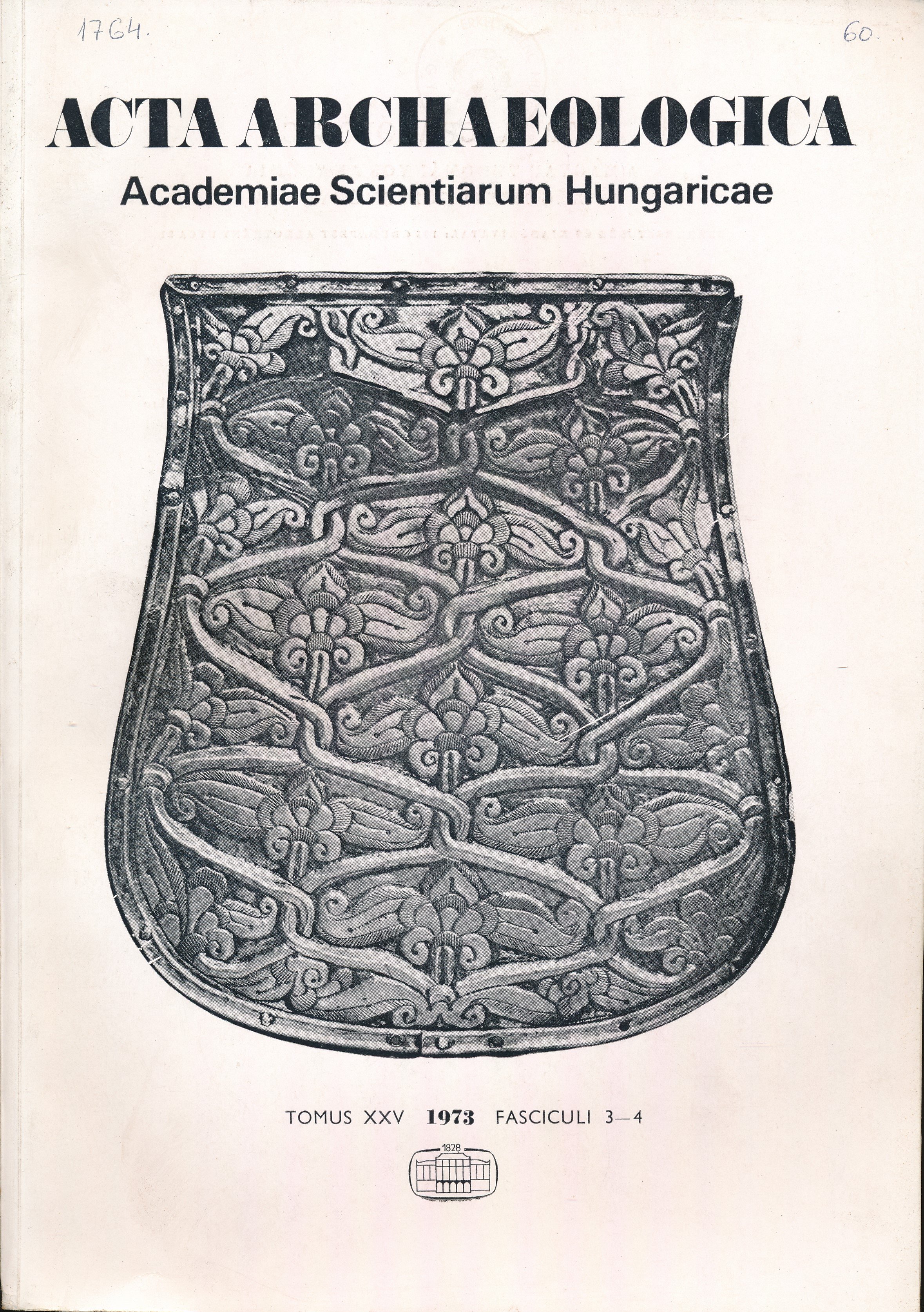 Acta Archaeologica 1973. XXV. 3 - 4. (Erkel Ferenc Területi Múzeum, Gyula CC BY-NC-SA)