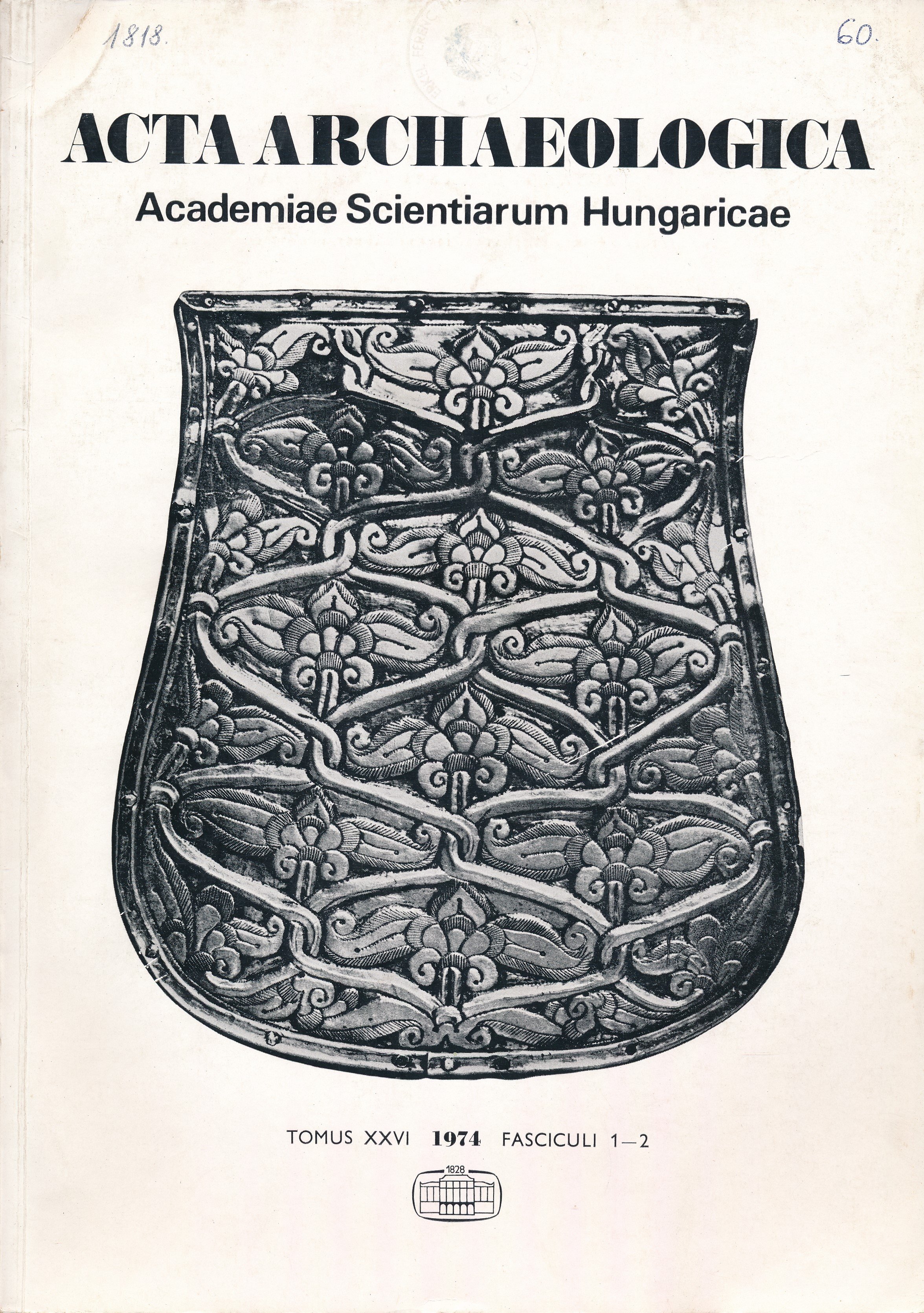Acta Archaeologica 1974. XXVI. 1 - 2. (Erkel Ferenc Területi Múzeum, Gyula CC BY-NC-SA)
