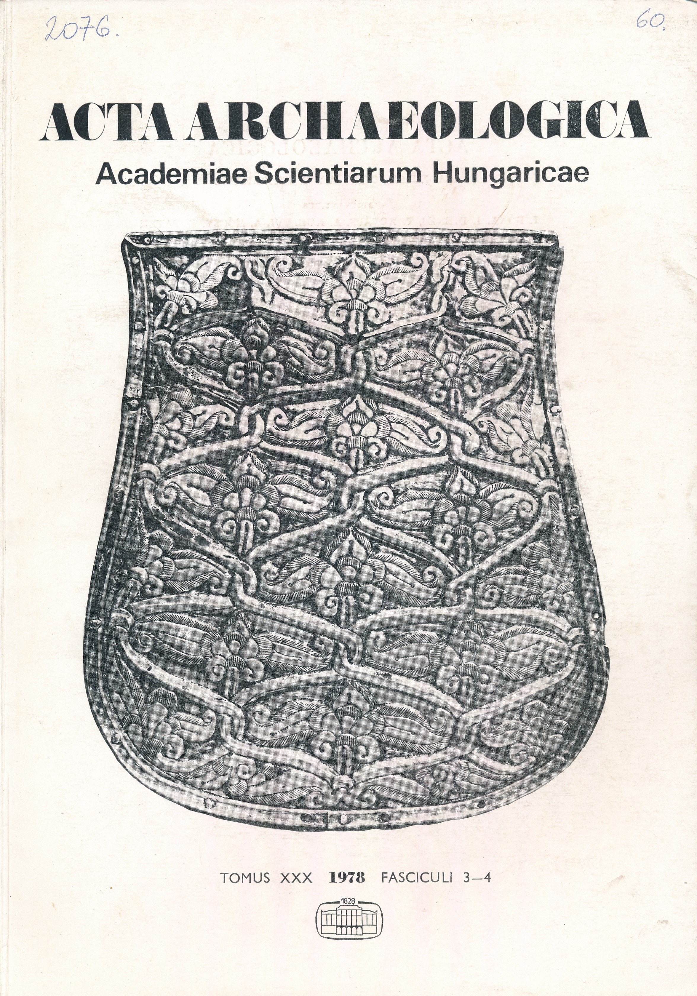 Acta Archaeologica 1978. XXX. 3 - 4. (Erkel Ferenc Területi Múzeum, Gyula CC BY-NC-SA)