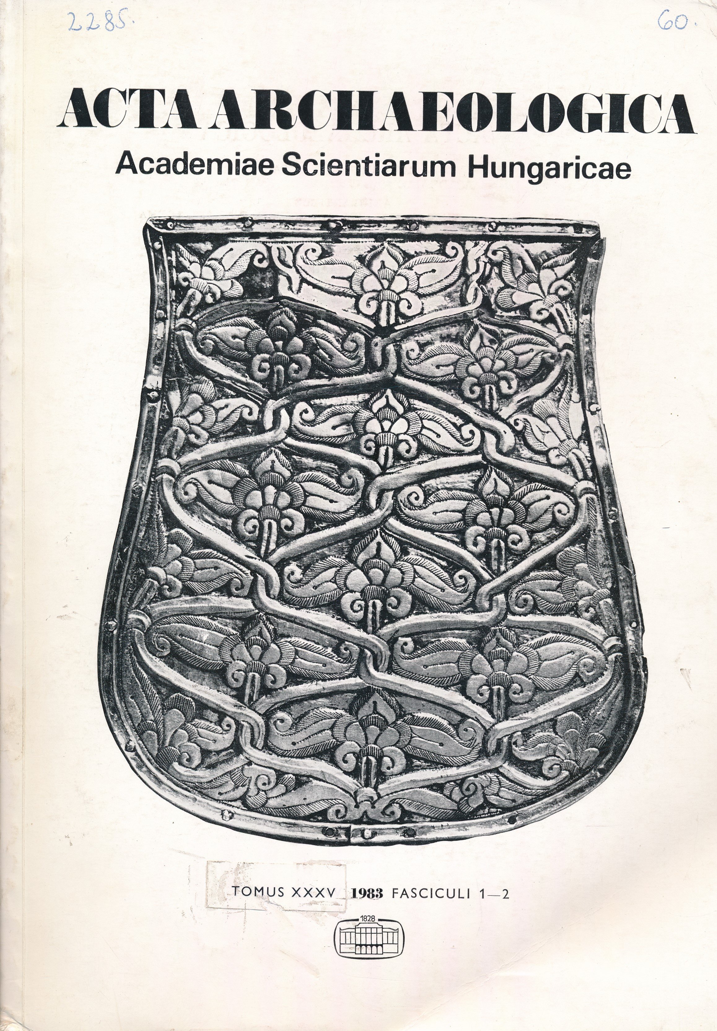Acta Archaeologica 1983. XXXV. 1 - 2. (Erkel Ferenc Területi Múzeum, Gyula CC BY-NC-SA)