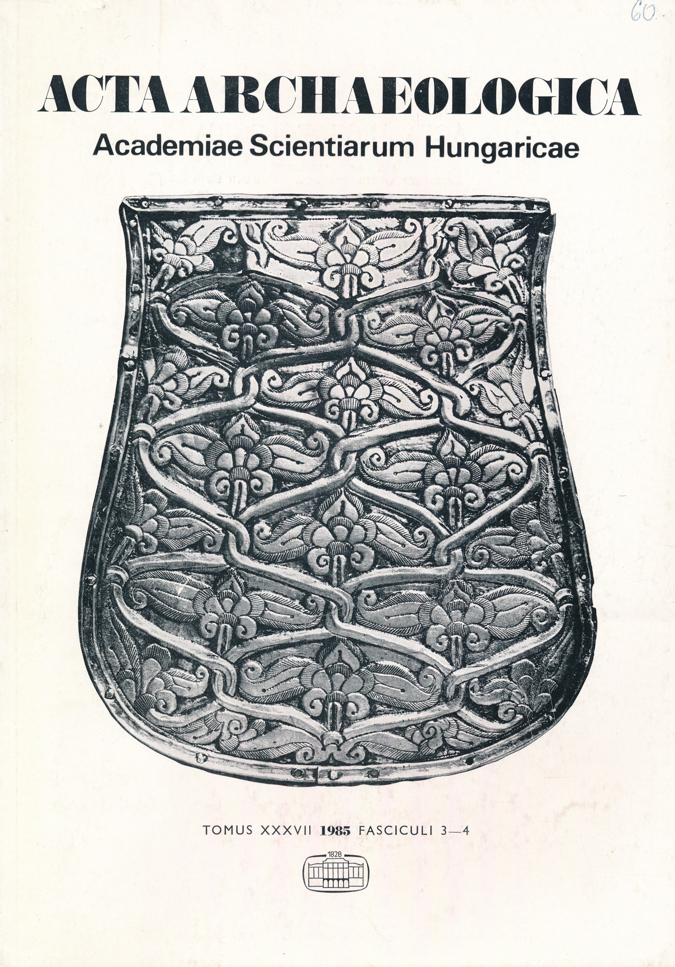 Acta Archaeologica 1985. XXXVII. 3 - 4. (Erkel Ferenc Területi Múzeum, Gyula CC BY-NC-SA)