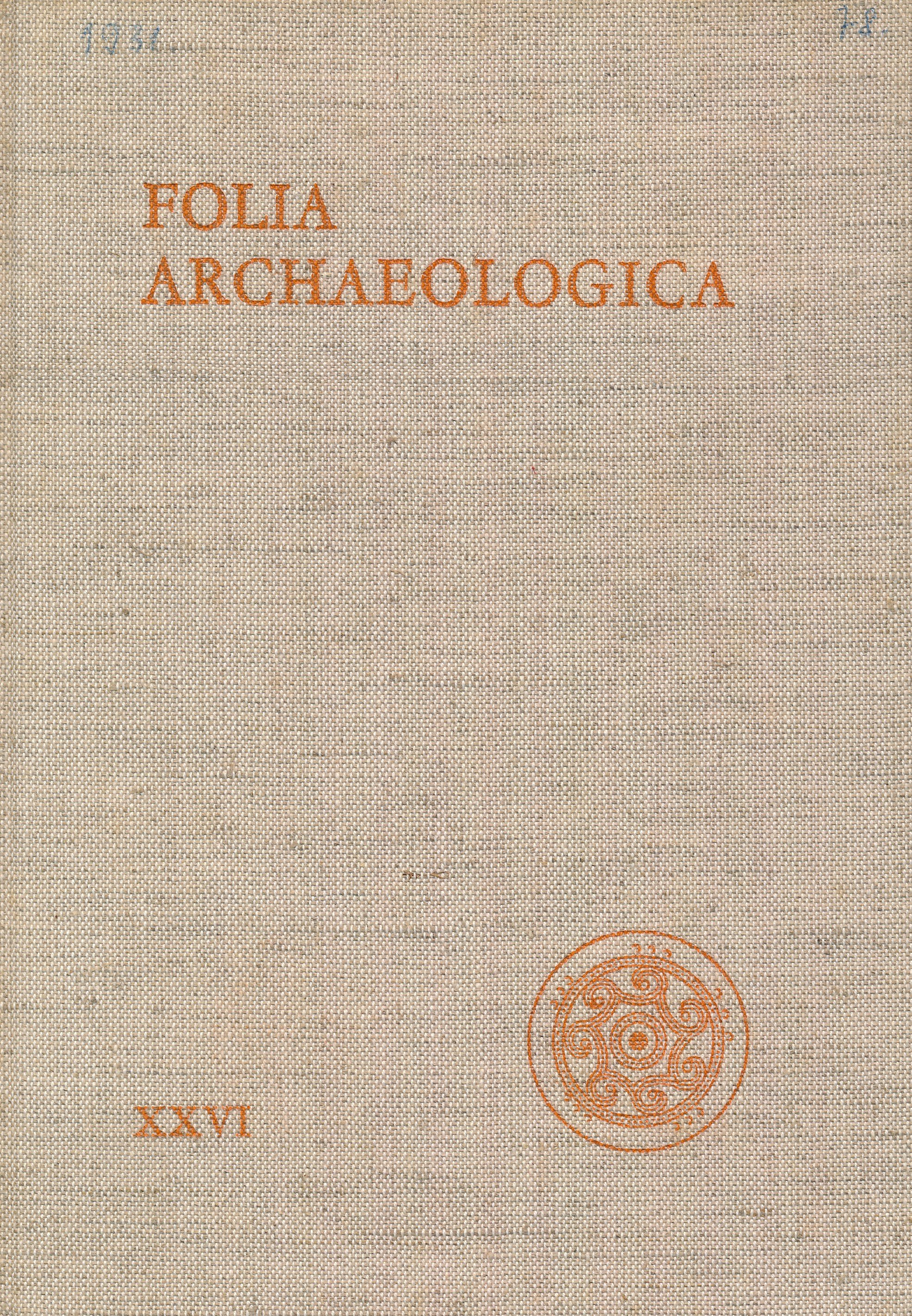 Folia archaeologica XXVI. (Erkel Ferenc Területi Múzeum, Gyula CC BY-NC-SA)