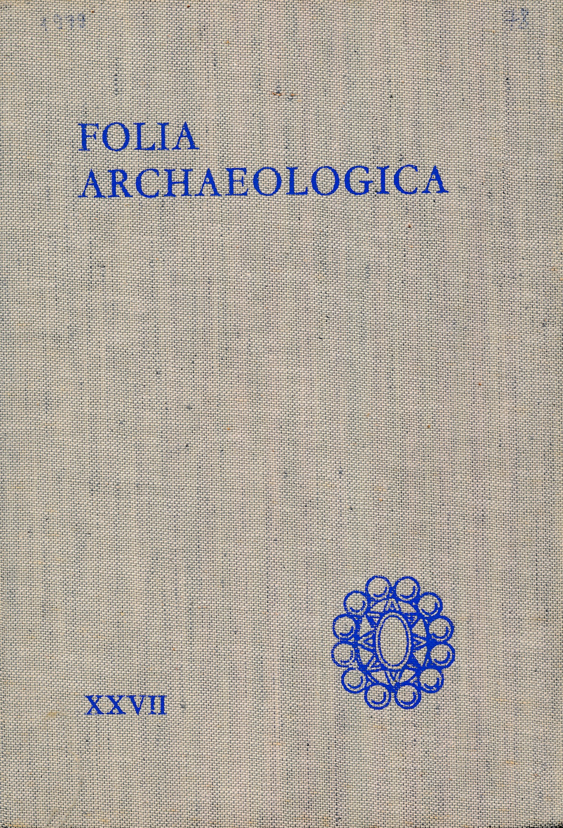 Folia archaeologica XXVII. (Erkel Ferenc Területi Múzeum, Gyula CC BY-NC-SA)