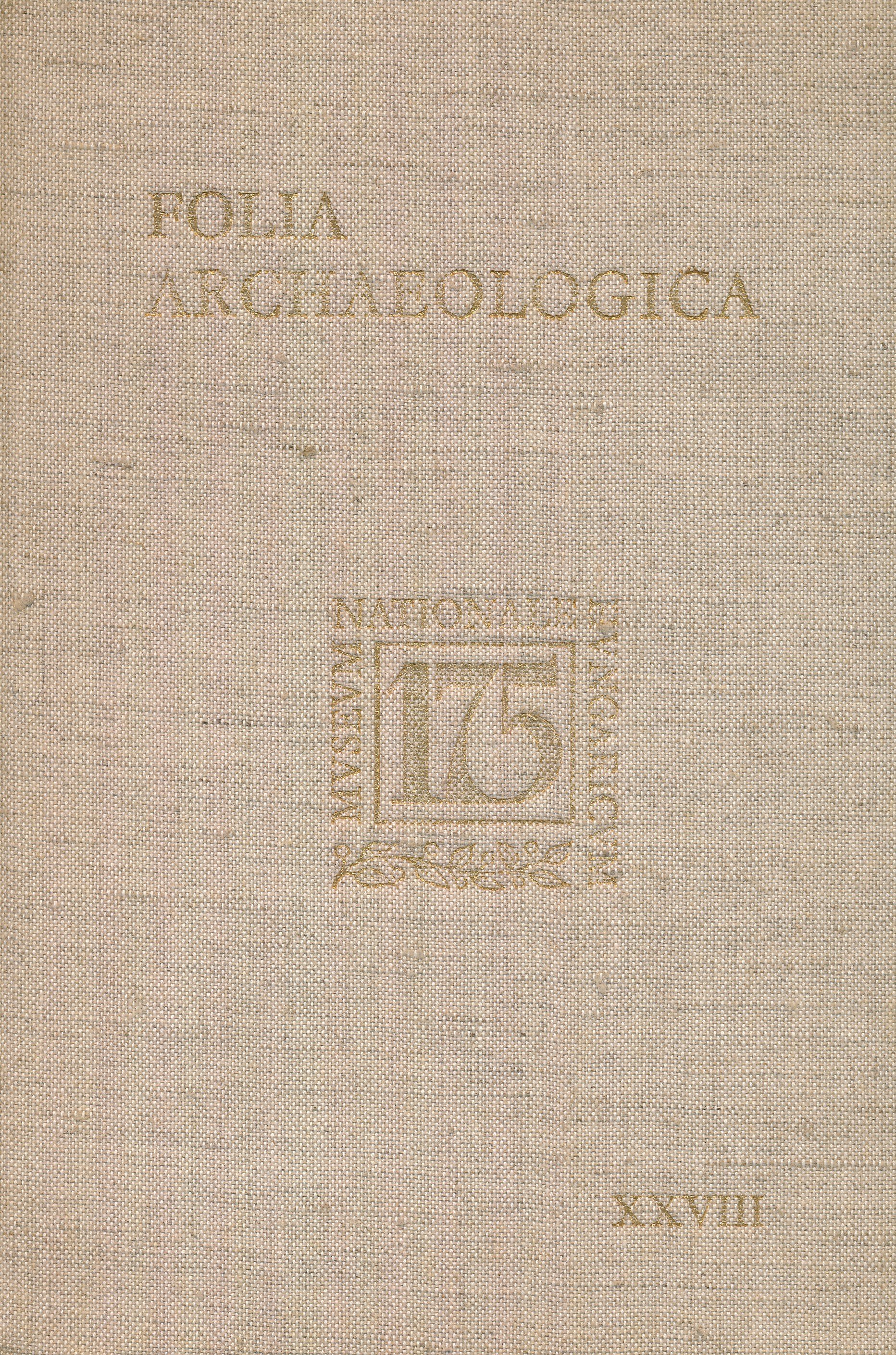 Folia archaeologica XXVIII. (Erkel Ferenc Területi Múzeum, Gyula CC BY-NC-SA)