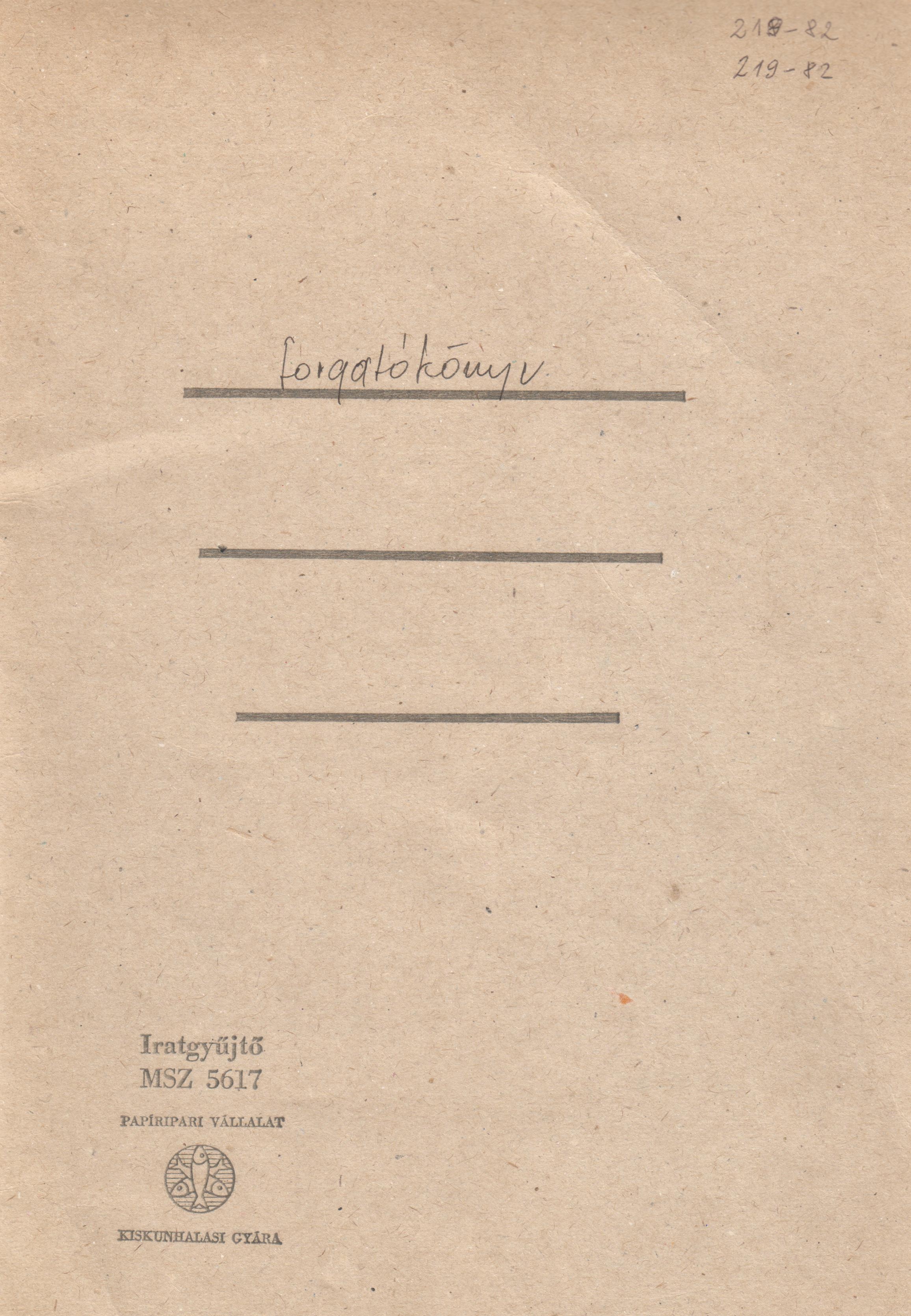 A néprajzi állandó kiállítás forgatókönyve és a kiállított tárgyak jegyzéke. Gépirat. (Viski Károly Múzeum Kalocsa RR-F)