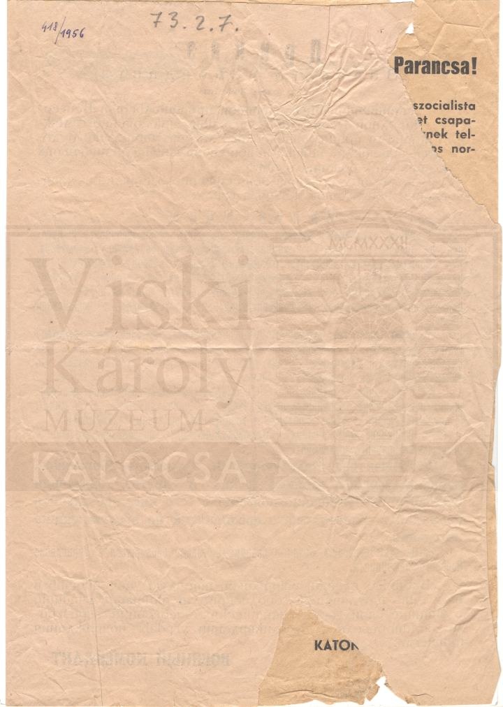 Falragasz (Viski Károly Múzeum Kalocsa RR-F)