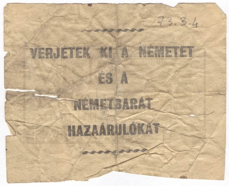 Röpcédula (Viski Károly Múzeum Kalocsa RR-F)