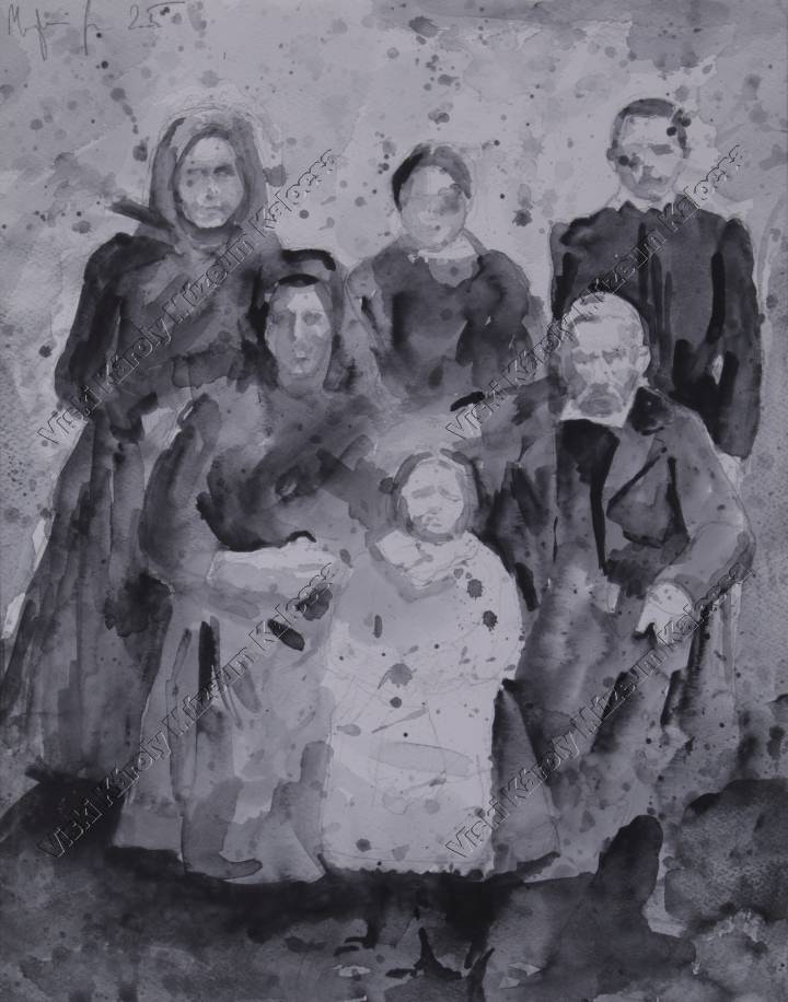 Festmény, "Kalocsai család" (Viski Károly Múzeum Kalocsa RR-F)