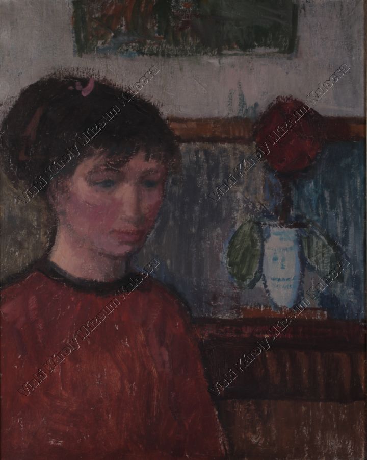 Festmény, "Női portré" (Viski Károly Múzeum Kalocsa RR-F)