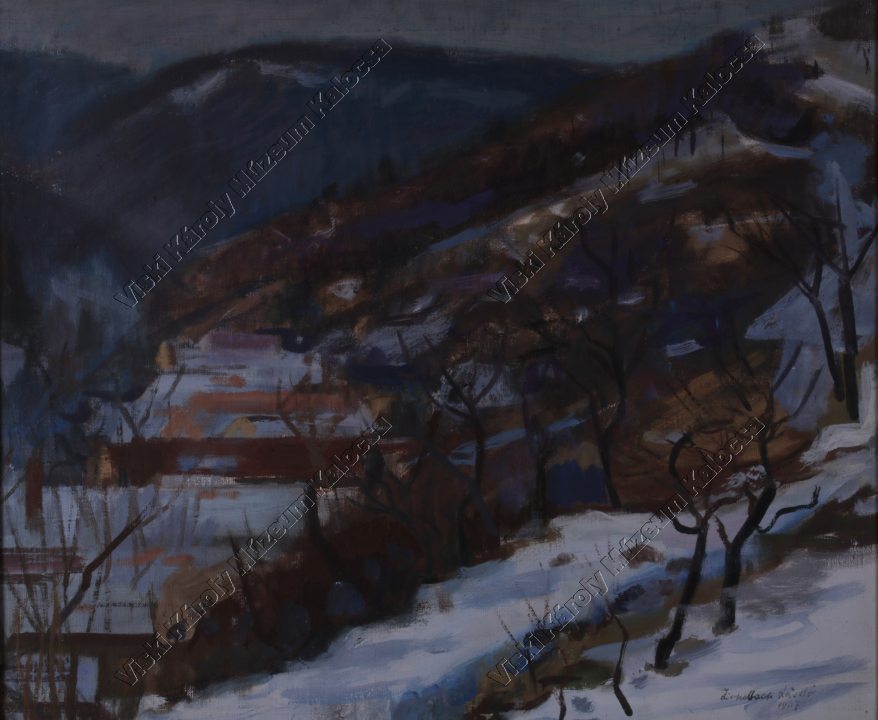 Festmény, "Tél a hegyekben" (Viski Károly Múzeum Kalocsa RR-F)